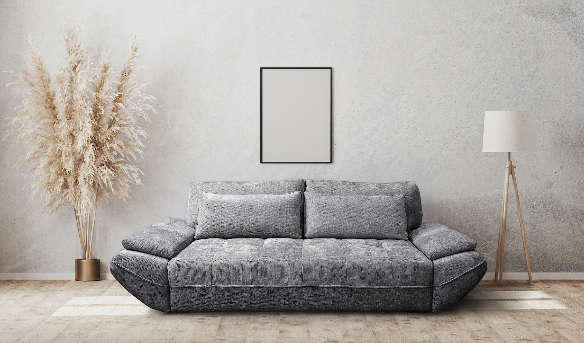 exxpo - sofa fashion Big-Sofa inkl. Bettfunktion und Bettkasten,toller Sitzkomfort, Steppung im Sitz