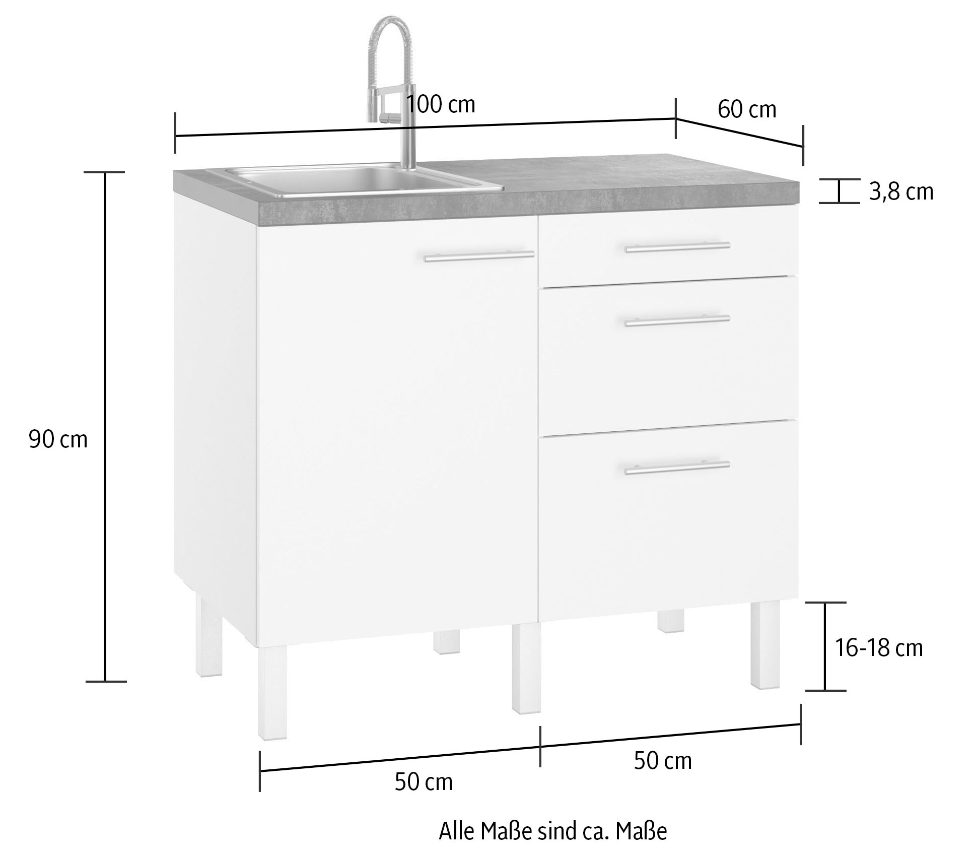 OPTIFIT Pantryküche »Lilly2«, Breite 100 cm