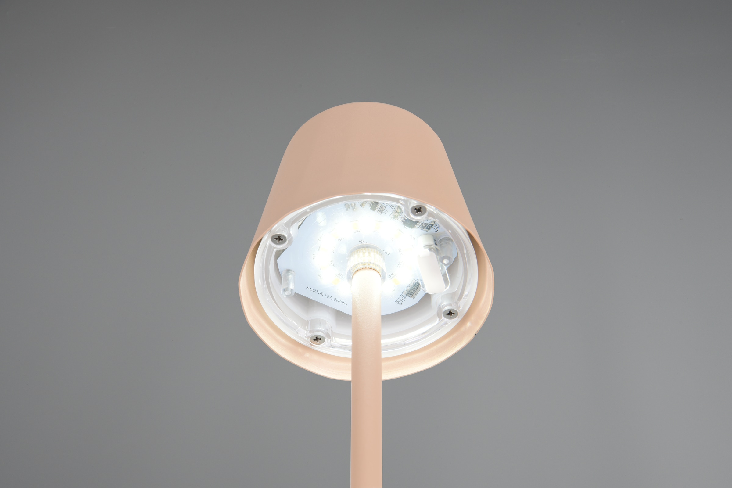 REALITY Leuchten LED Tischleuchte »DIAZ, Outdoor Akku Tischlampe Höhe 21 cm Ø 8,5 cm, IP44, Touchdimmer« LED-Board 1 Stk. Farbwechsler | warmweiß - kaltweiß CCT Lichtfarbe einstellbar 2700-6500K, 160 Lumen, 1,6W, USB Anschluss