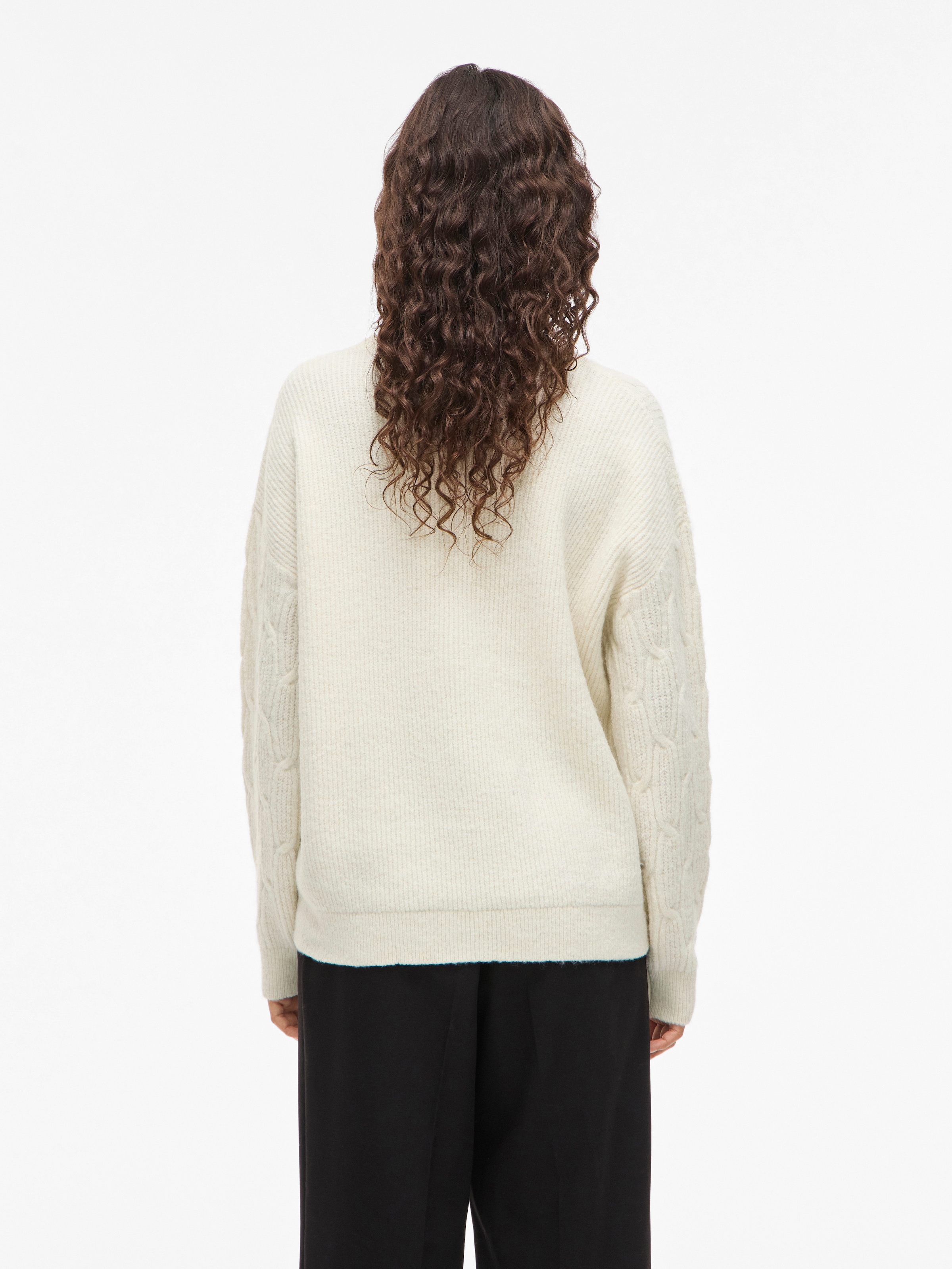 Vila Strickpullover »VILASSIA O-NECK L/S CABEL KNIT TOP -NOOS«