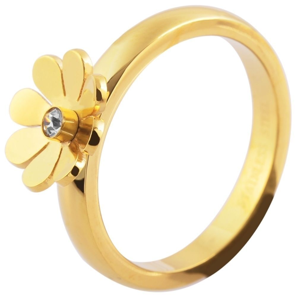 Adelia´s Fingerring »Damen Ring aus Edelstahl mit Strass Steinchen«