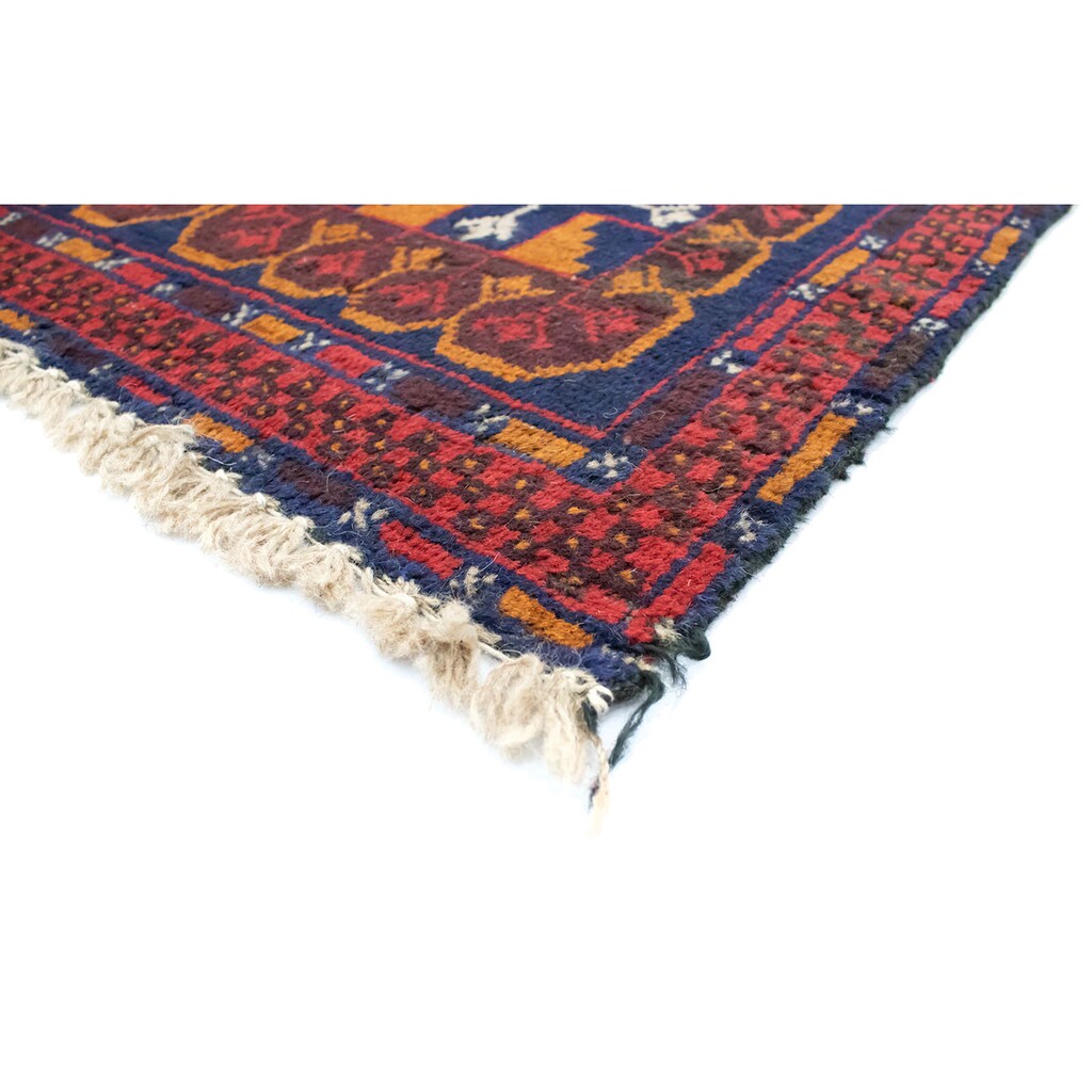 morgenland Wollteppich »Belutsch Teppich handgeknüpft blau«, rechteckig