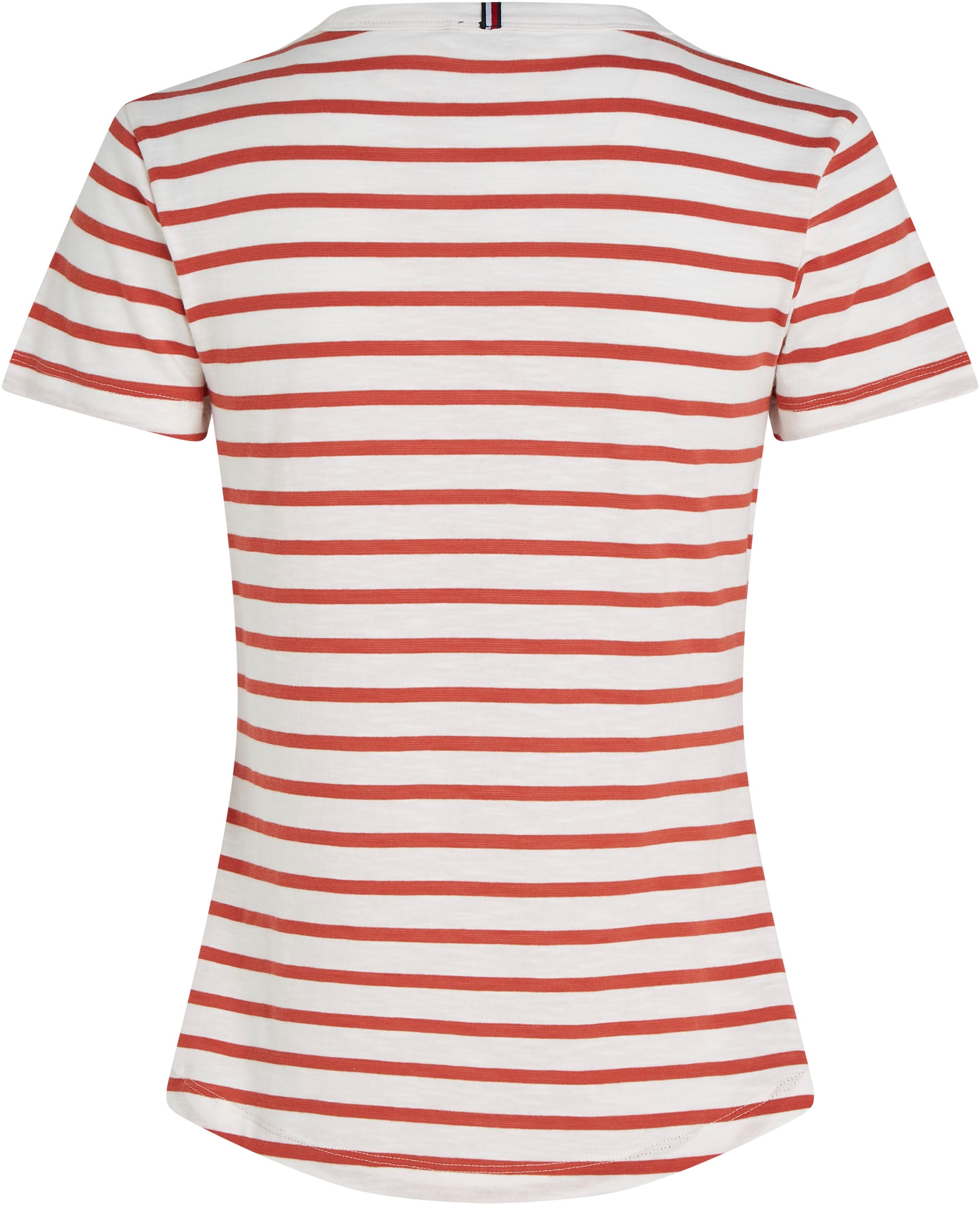 Tommy Hilfiger Rundhalsshirt »1985 SLIM SLUB C-NK SS«, mit Logostickerei