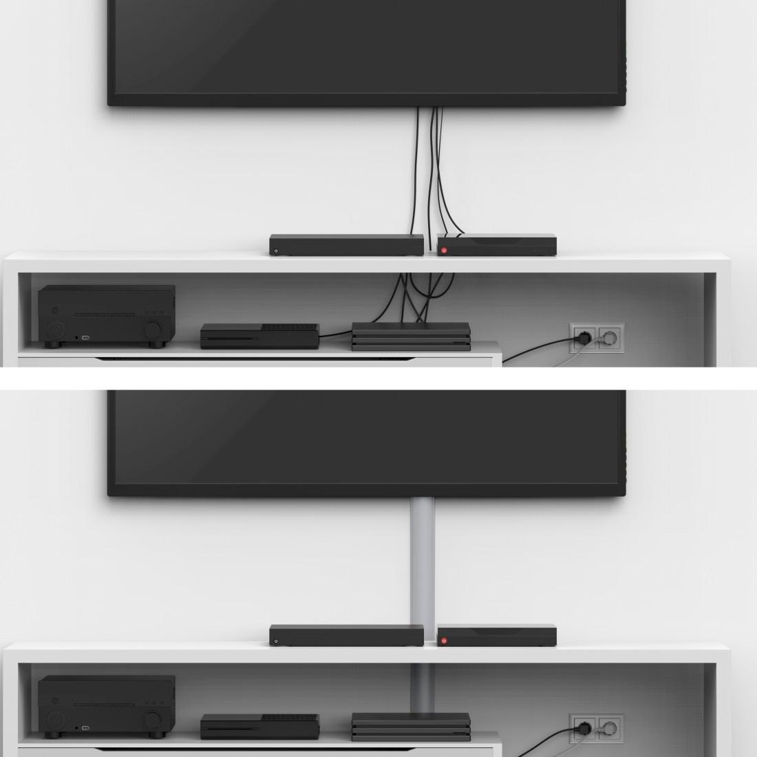 Hama Kabelkanal »Aluminium Kabelführung zum Schrauben oder Kleben für 5 Kabel, halbrund«, Kabelmanagement, 110 cm Länge