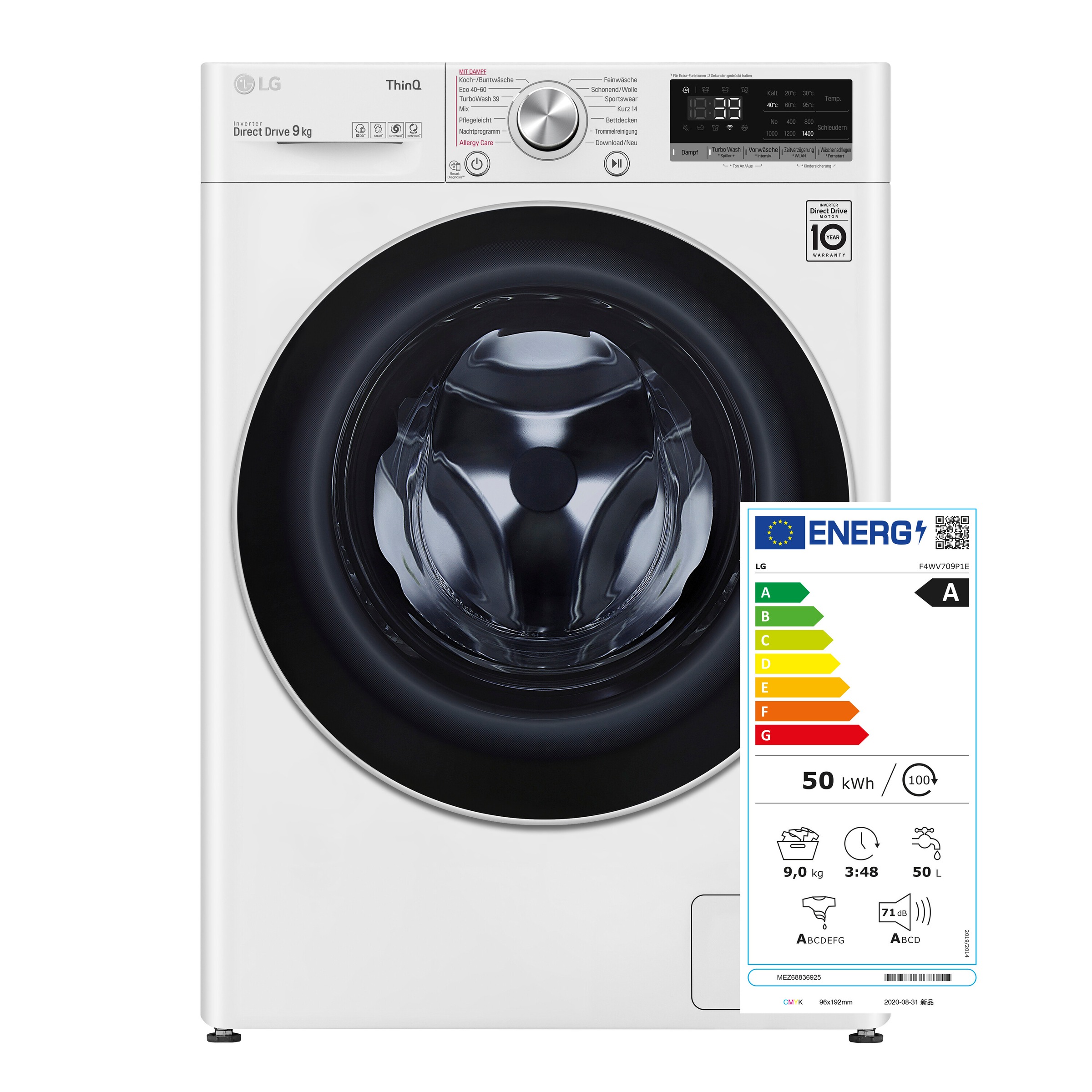 Waschmaschine, Shop 1400 9 OTTO Online kg, F4WV709P1E, LG U/min im