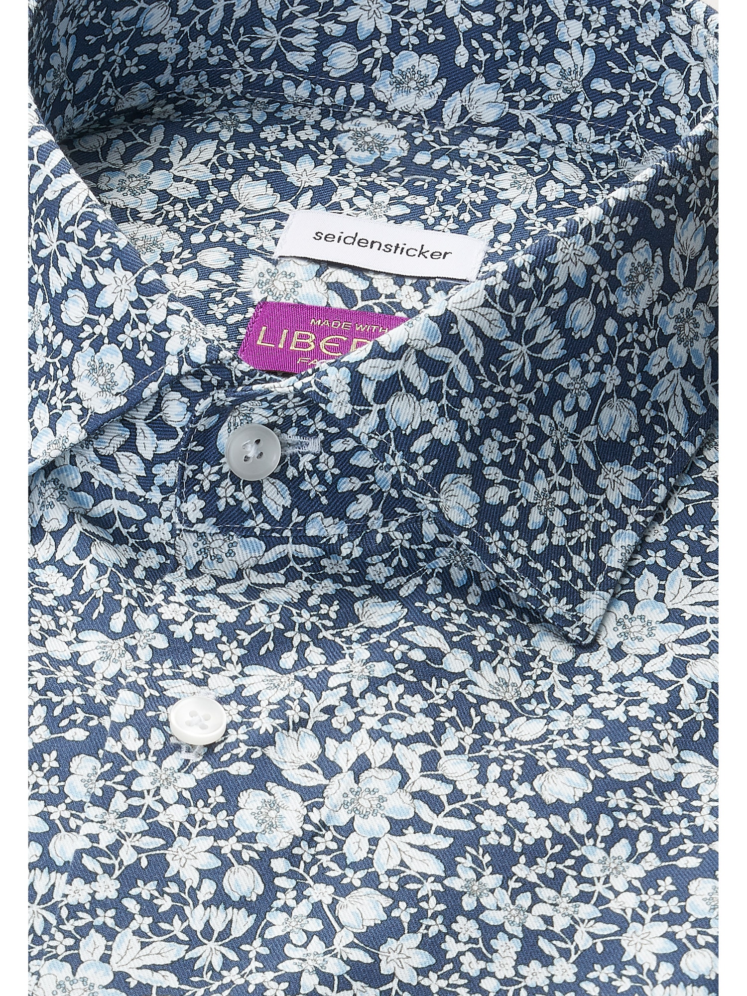 seidensticker Businesshemd »Schwarze Rose« Shaped 1/1 Kentkragen Druck