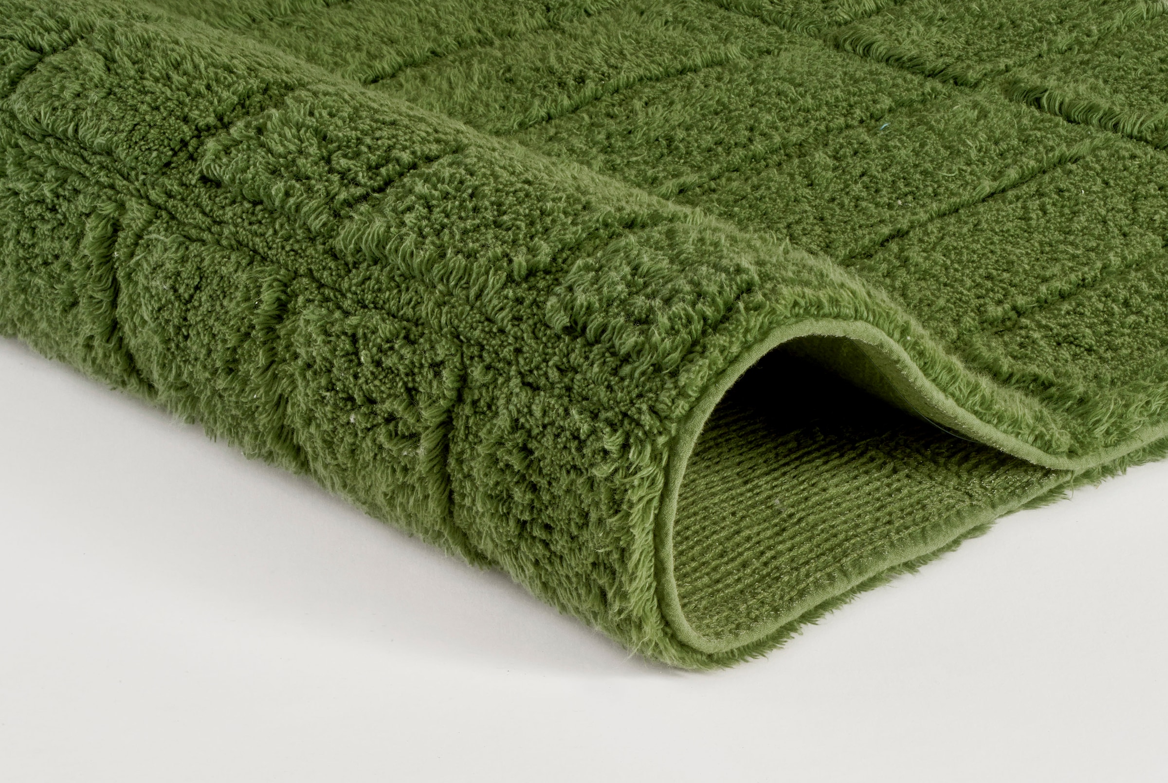 Kleine Wolke Badematte »Tiles«, rutschhemmend beschichtet, fußbodenheizungsgeeignet, Badteppich, Uni Farben, Hoch-Tief Effekt