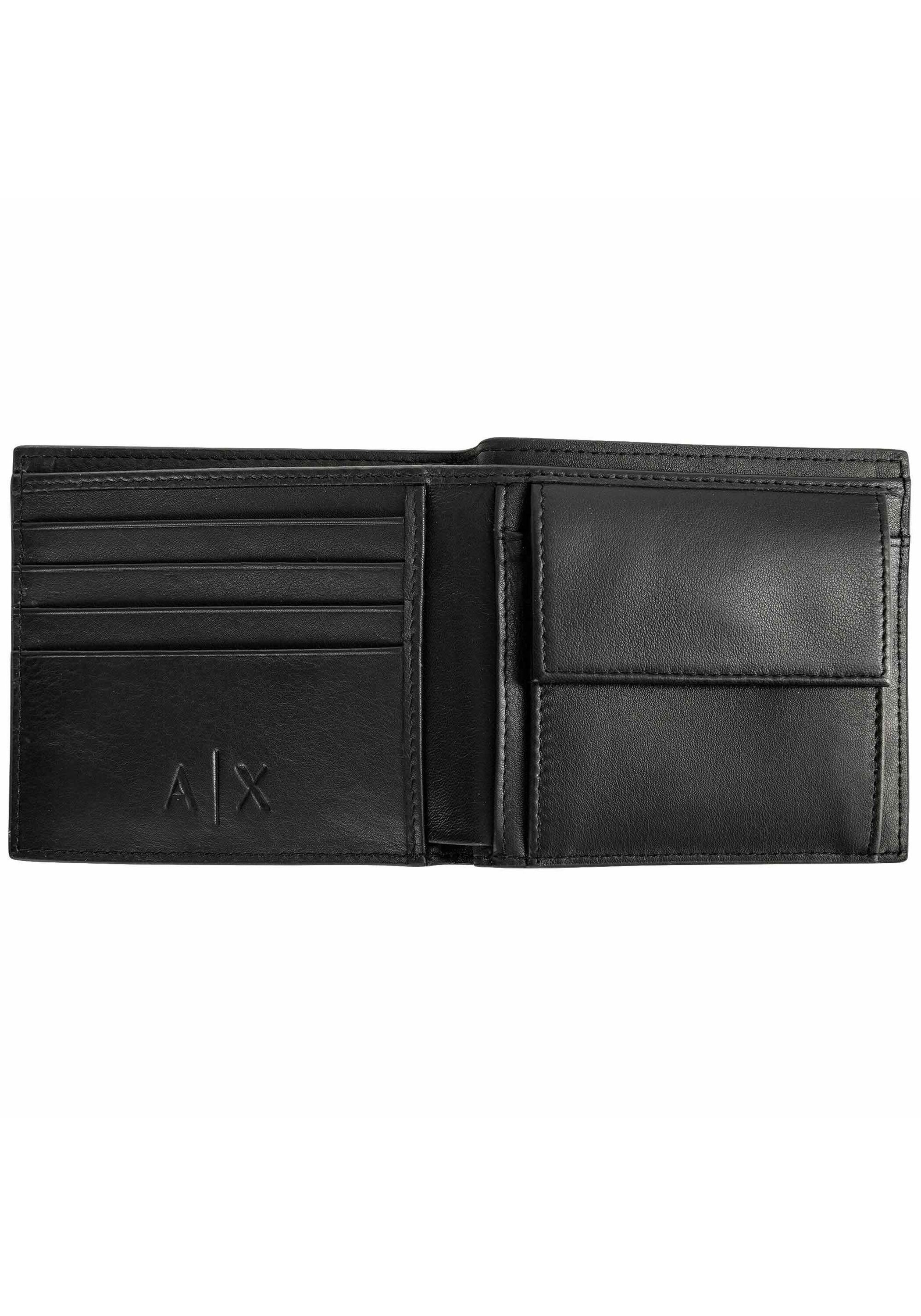 ARMANI EXCHANGE Geldbörse »Geldbörse PLAIN LEATHER BIFOLD WITH COIN POCKET 1er Pack«