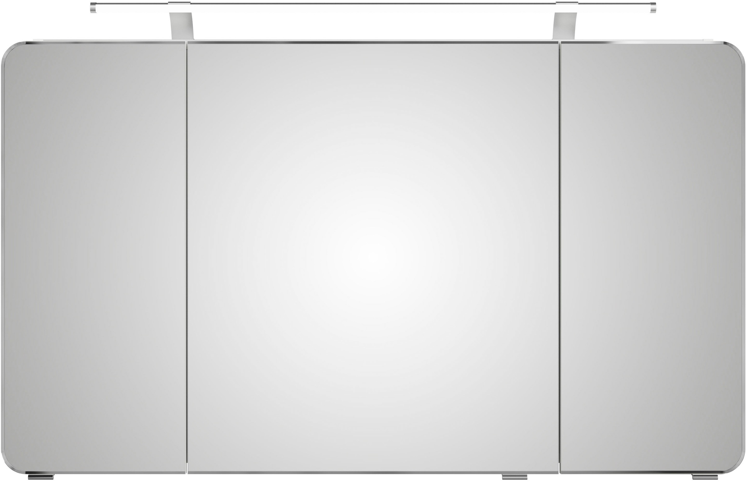 Saphir Spiegelschrank »Serie 4005 Badezimmer-Spiegelschrank inkl. LED-Aufsatzleuchte«, Badschrank 120 cm breit, 3 Türen, 6 Glas-Einlegeböden, inkl Türdämpfer