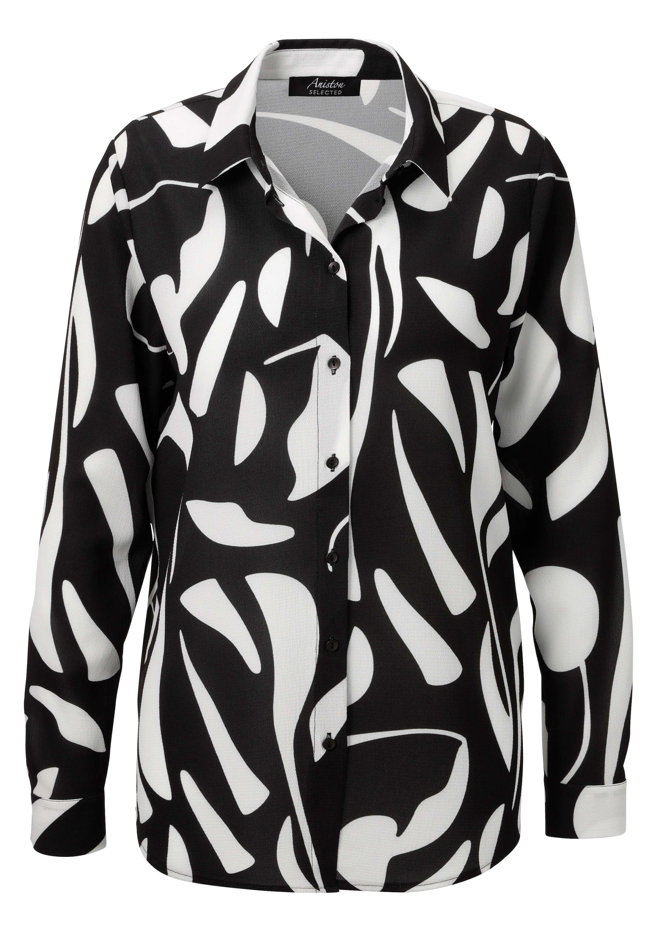 Aniston SELECTED Hemdbluse, in elastischer Crepe-Qualität - NEUE KOLLEKTION