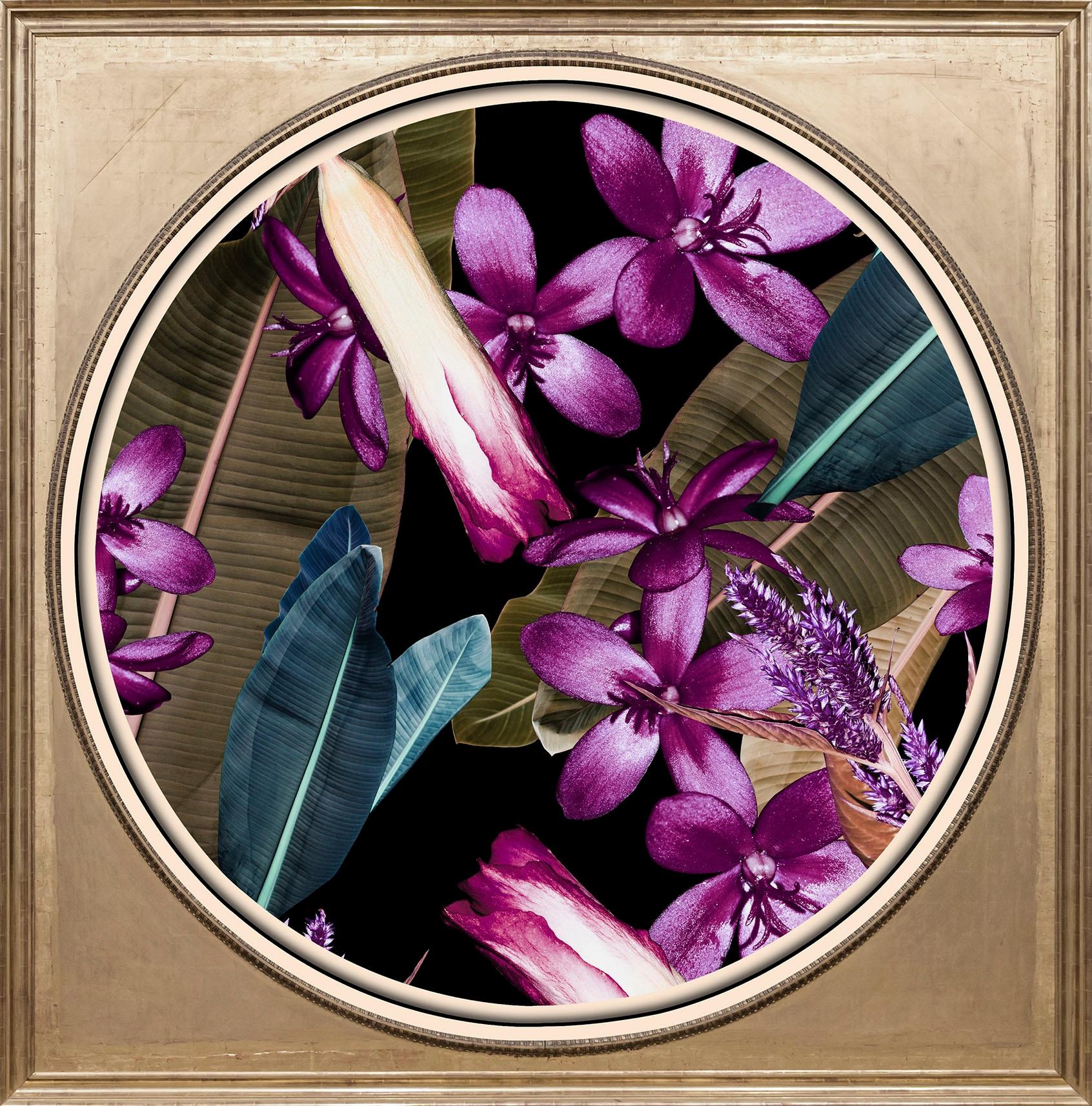 queence Acrylglasbild »Tropische Blüten«