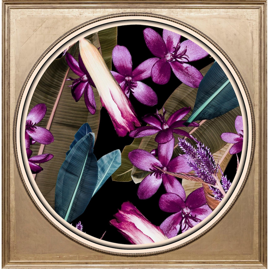 queence Acrylglasbild »Tropische Blüten«
