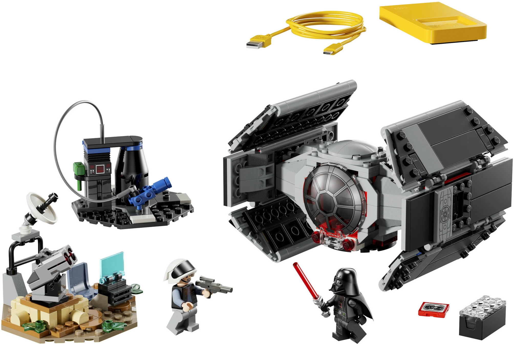 LEGO® Konstruktionsspielsteine »SMART Play: Darth Vaders TIE Fighter (75421), LEGO Star Wars™« inklusive SMART Brick; mit Licht- und Soundeffekten