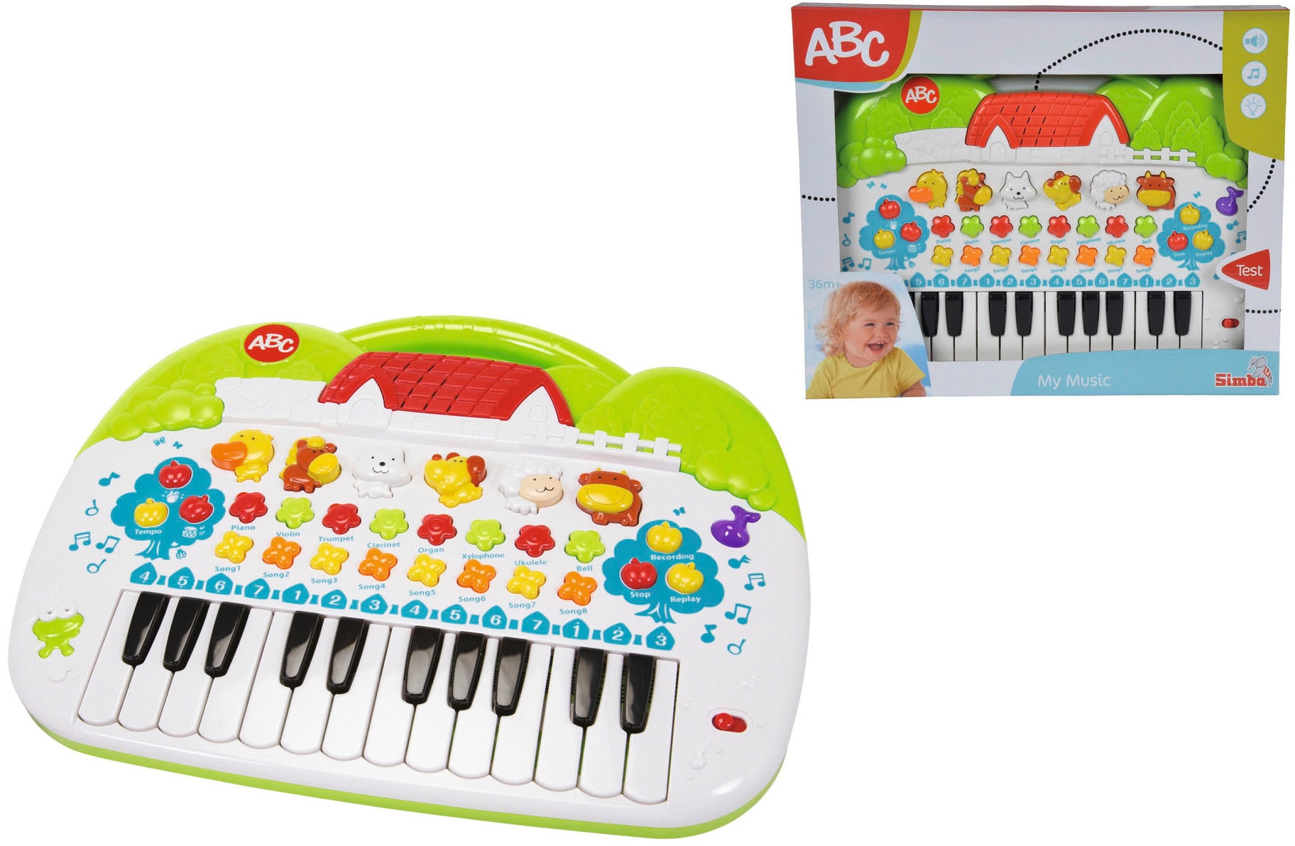 SIMBA Lernspielzeug »ABC Tier-Keyboard«, mit Licht und Sound