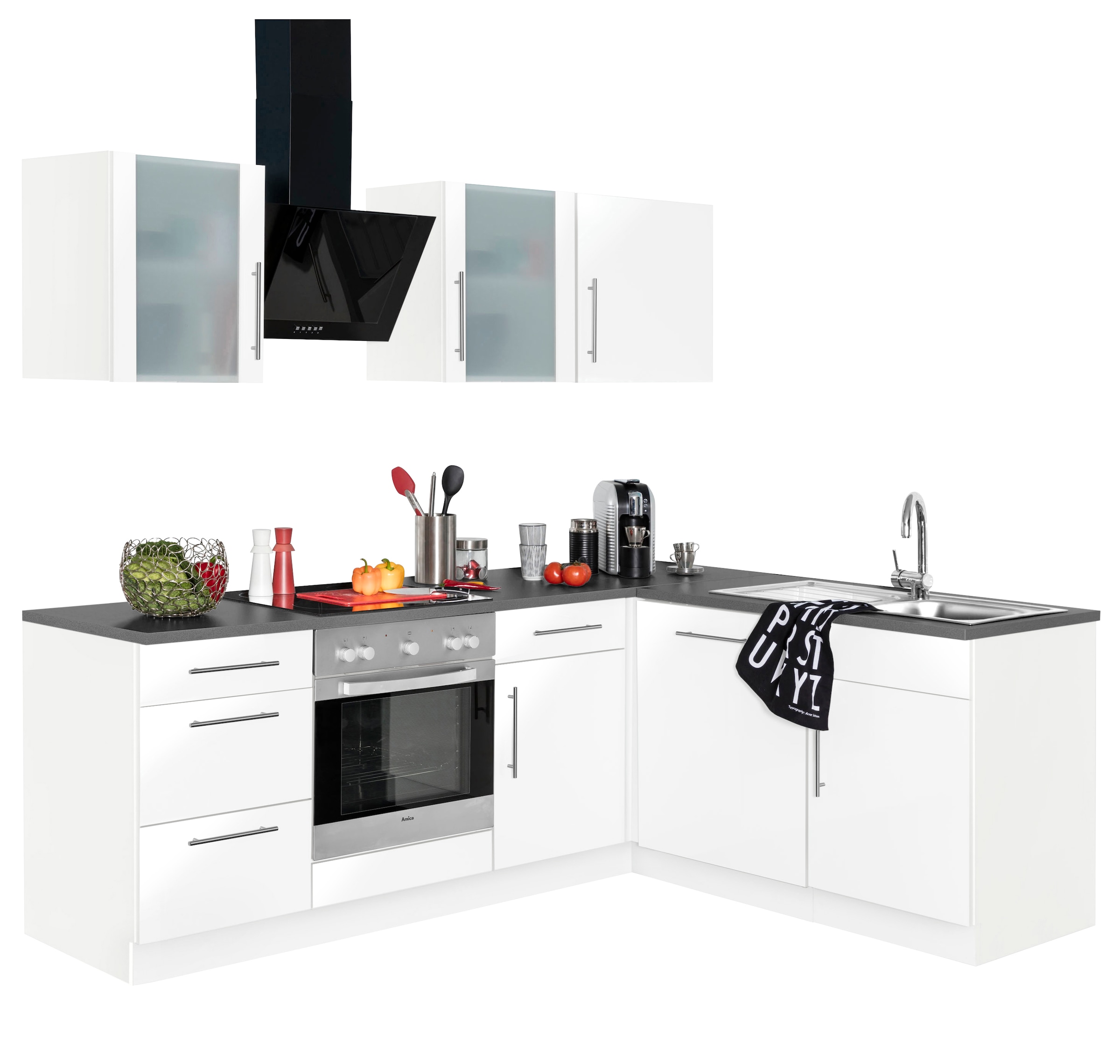 wiho Küchen Stellbreite mit OTTO Winkelküche x online bei 170 »Cali«, 220 cm E-Geräten