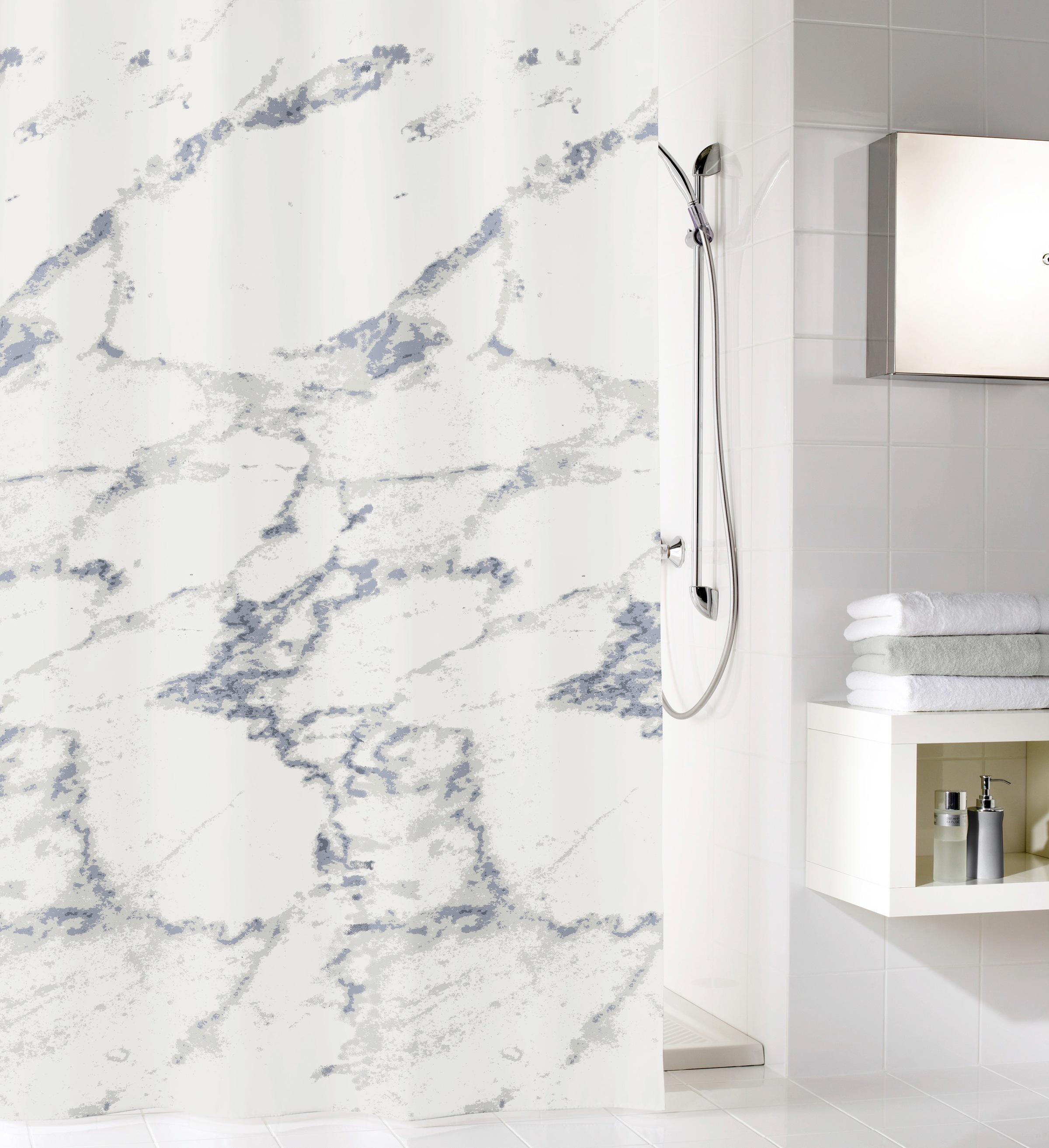 Kleine Wolke Duschvorhang »Marble«, Breite 240 cm, (1 tlg.), Höhe 200 cm, mit Beschwerungsband