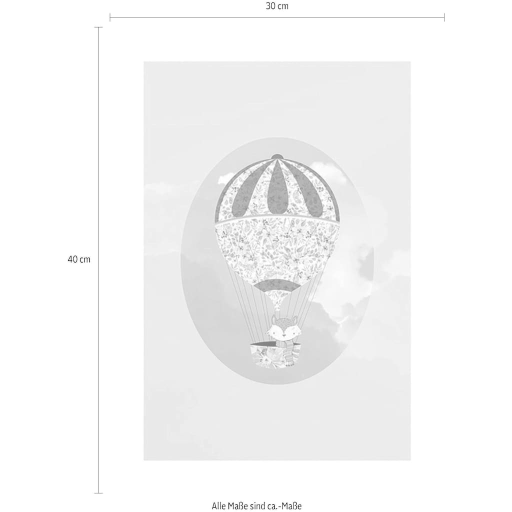 Komar Poster »Happy Balloon Rose«, Figuren, (1 St.)