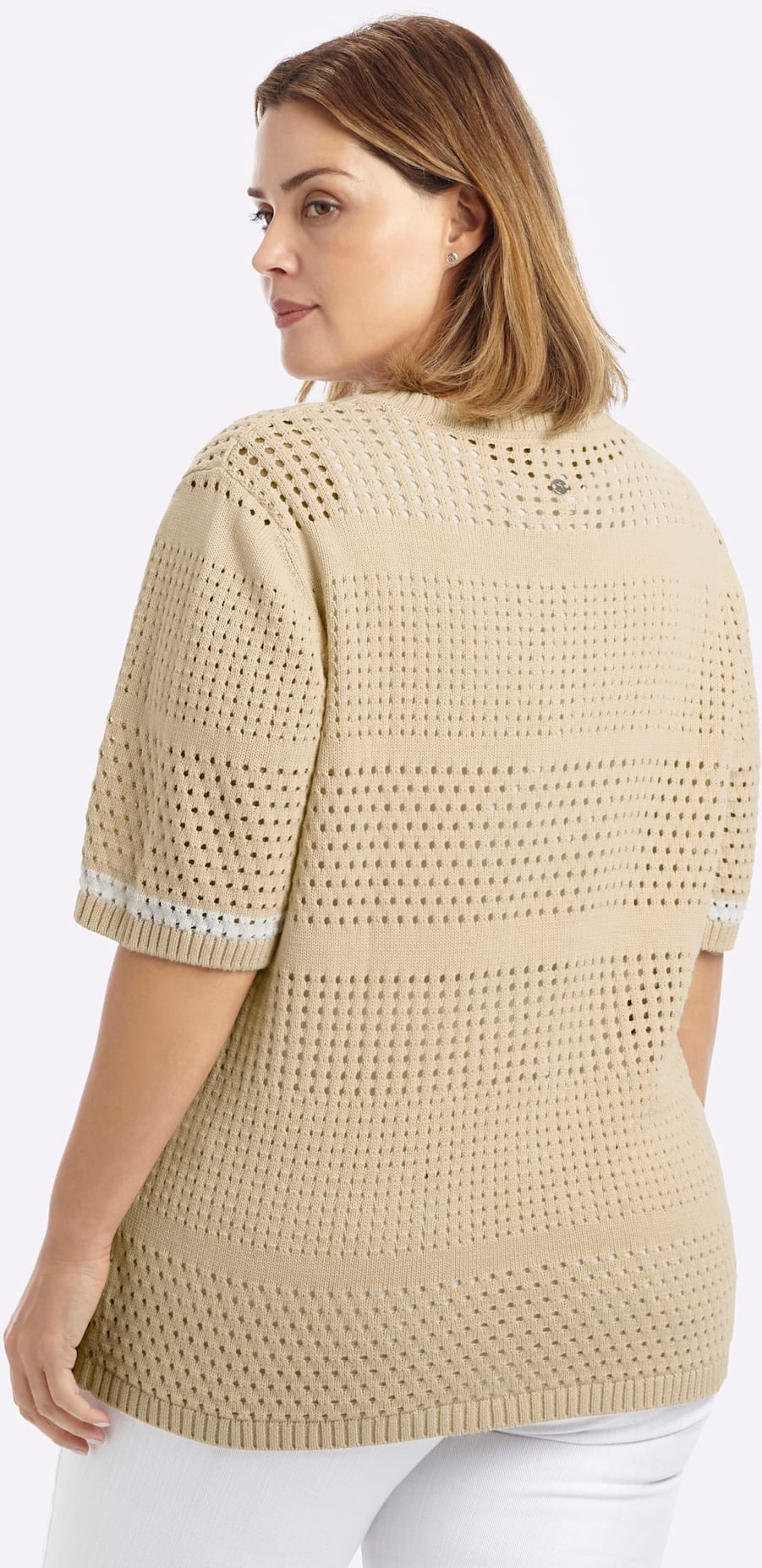 Sheego Strickpullover »Halbarm-Pullover«