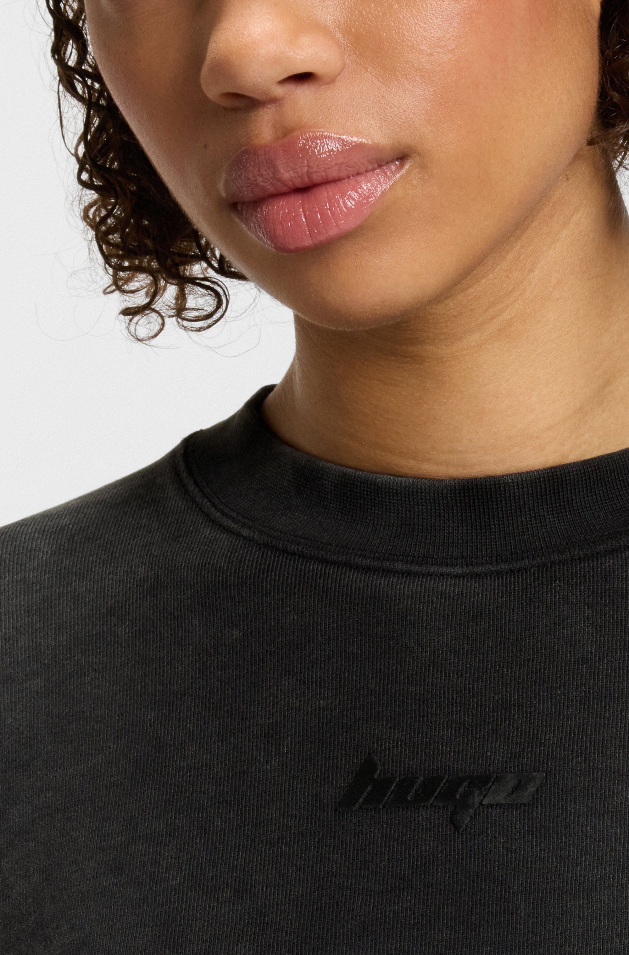 HUGO Blue Sweatshirt »Derissa«, in Cropped-Länge