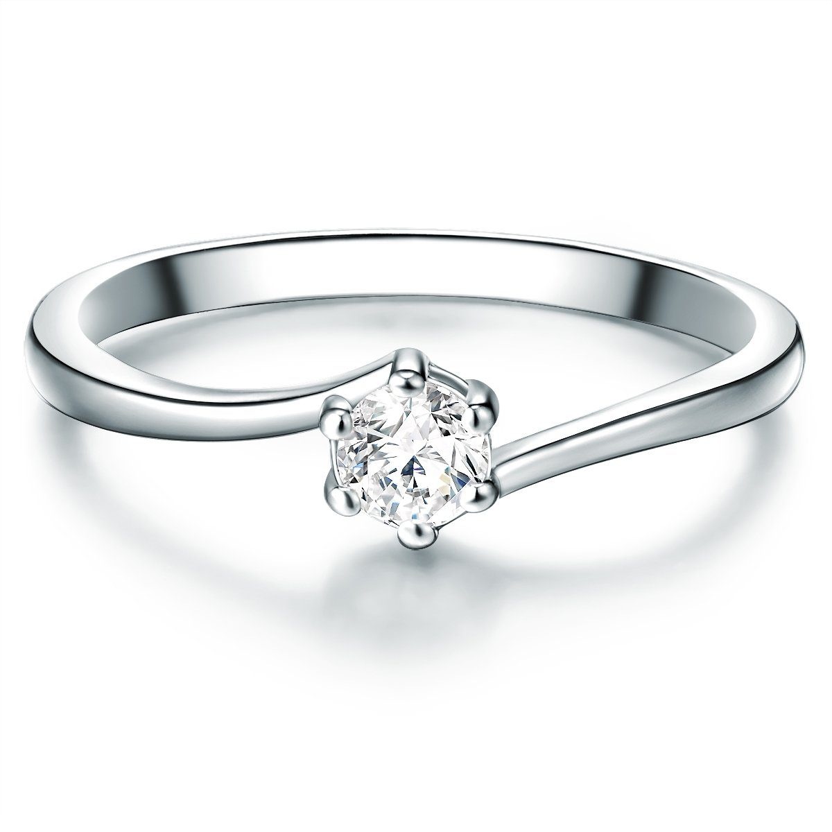 Tresor 1934 Verlobungsring »F653«, (1 tlg.), mit Zirkonia im Brillant-Look