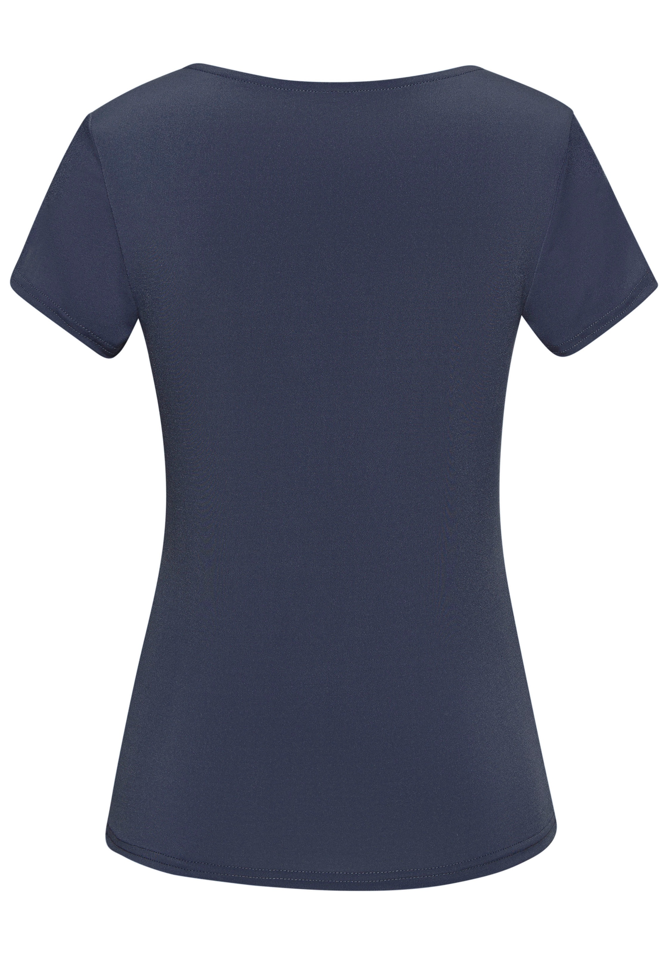 LASCANA T-Shirt, aus bügelfreiem Material, elegantes Kurzarmshirt, doppellagig
