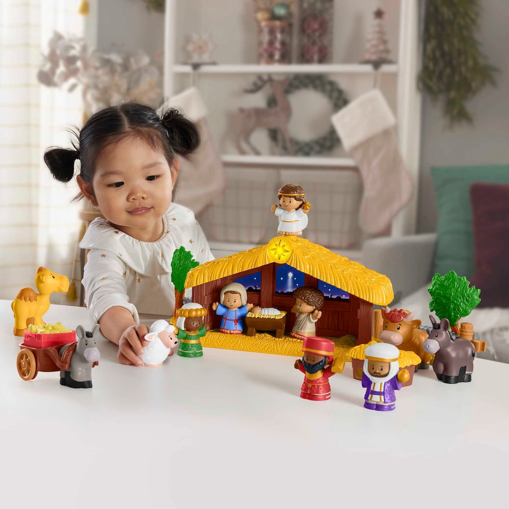Fisher-Price® Lernspielzeug »Little People Krippe für Kleinkinder«, Mit Licht und Sound