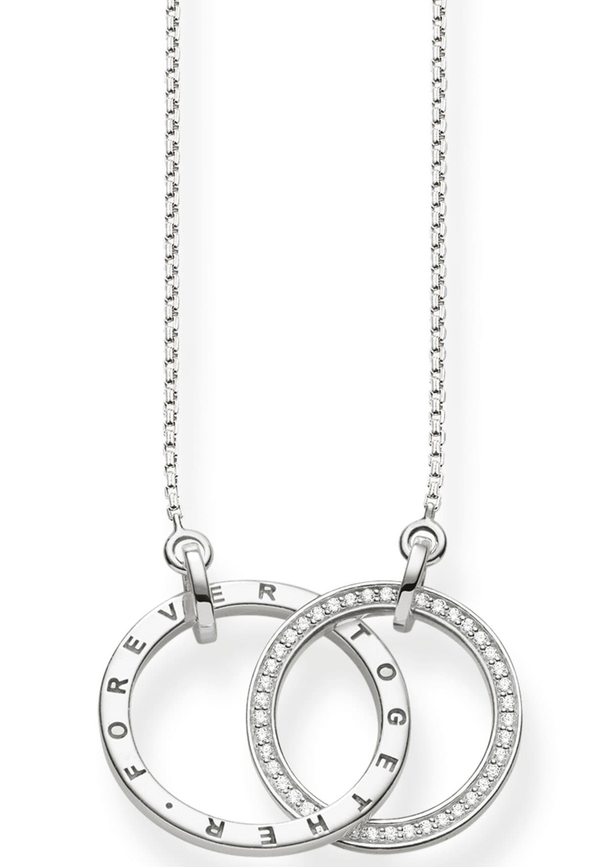 THOMAS SABO Kette mit Anhänger »TOGETHER FOREVER, KE1489-051-14-L60V«, mit Zirkonia (synth.)