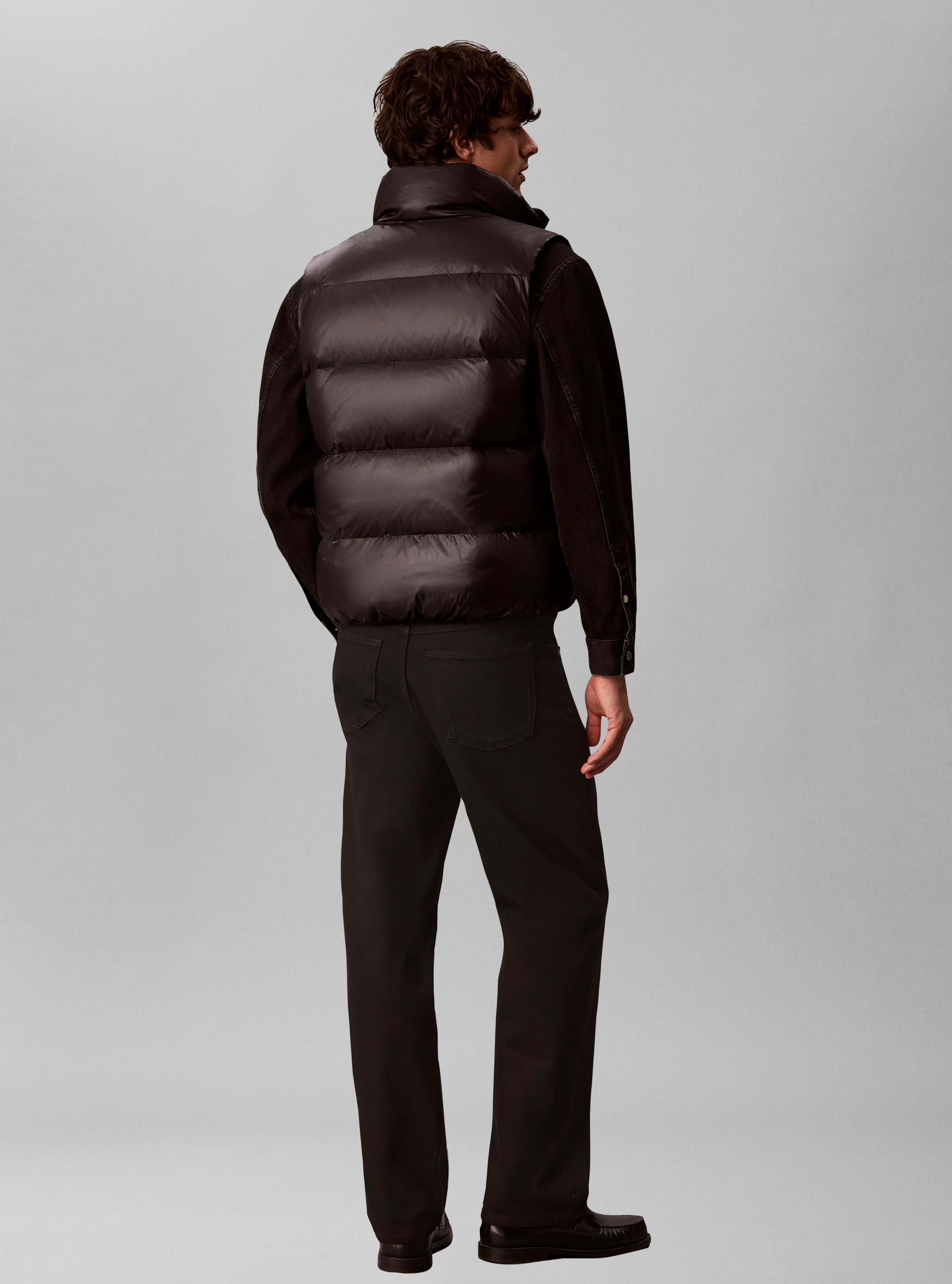 Calvin Klein Jeans Steppjacke »GLOSSY STAND COLLAR DOWN« ohne Kapuze Regular fit mit Stehkragen