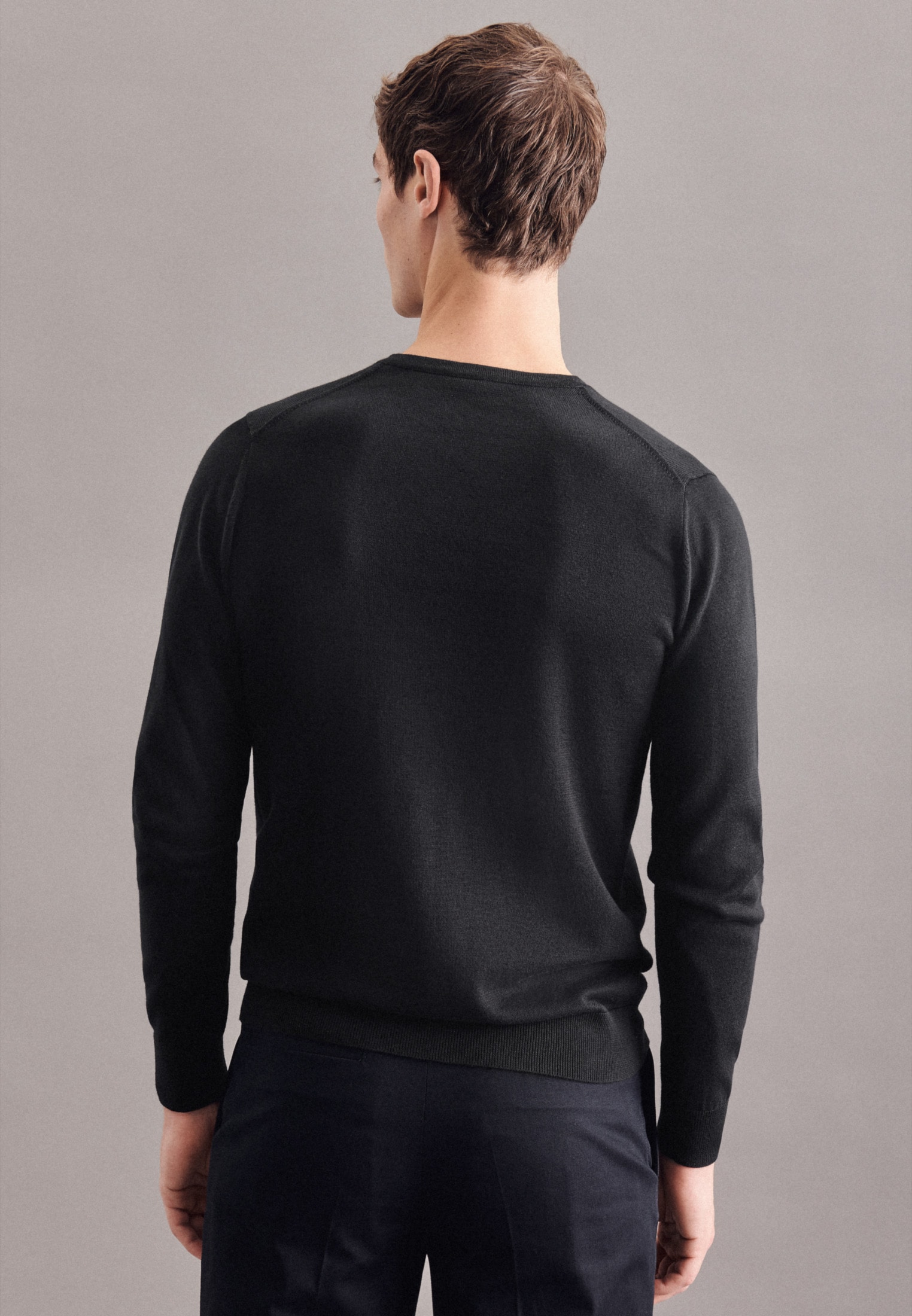 seidensticker V-Ausschnitt-Pullover »Schwarze Rose«, Langarm V-Neck Uni