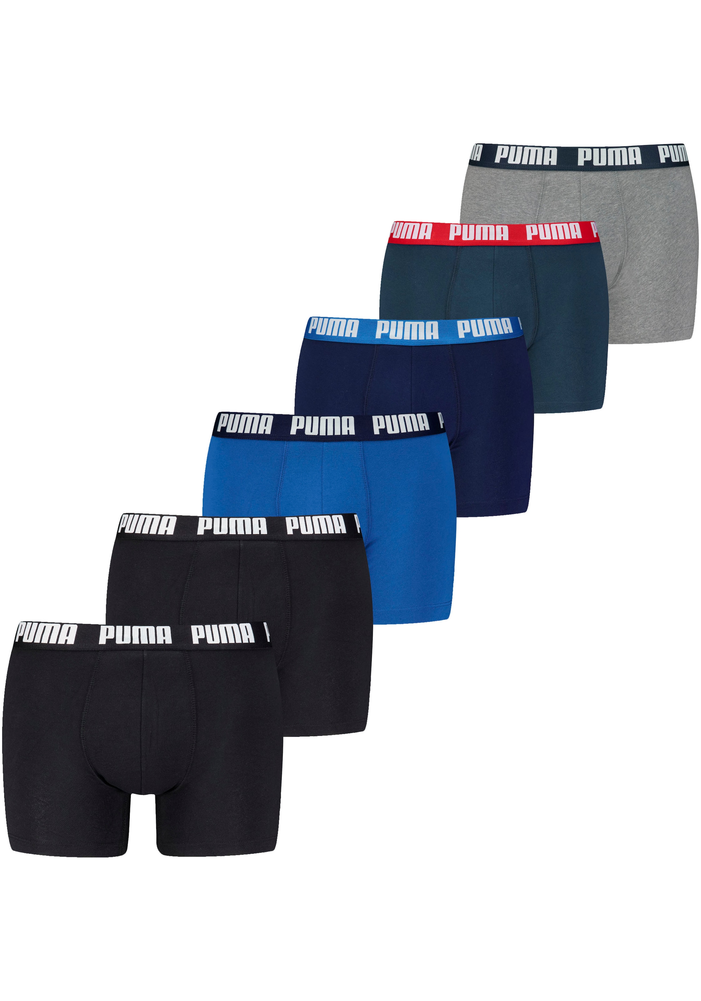 PUMA Boxer, (6er Pack), mit elastischem Logobund