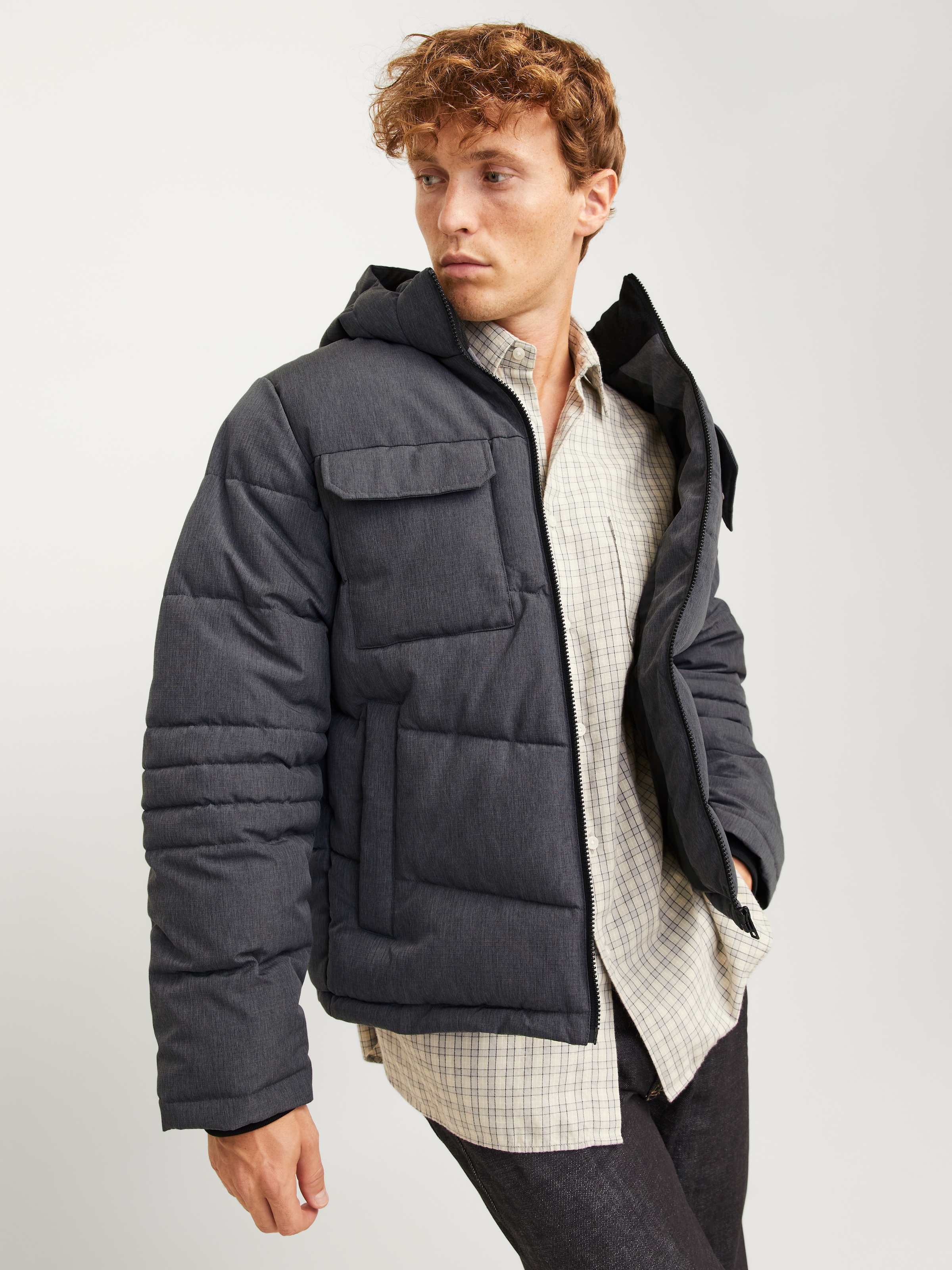 Jack & Jones Steppjacke »JJBUILD PUFFER JACKET«, mit Kapuze