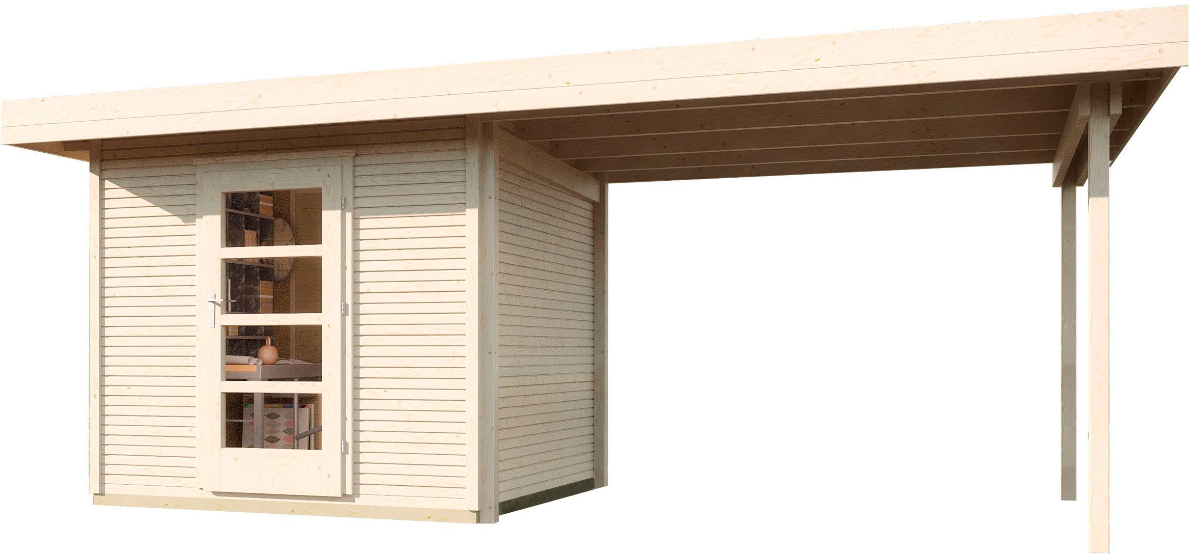 Weka Gartenhaus »wekaLine 172 B Gr.2, natur, 28 mm, Anbau ca. 300 cm« in beige