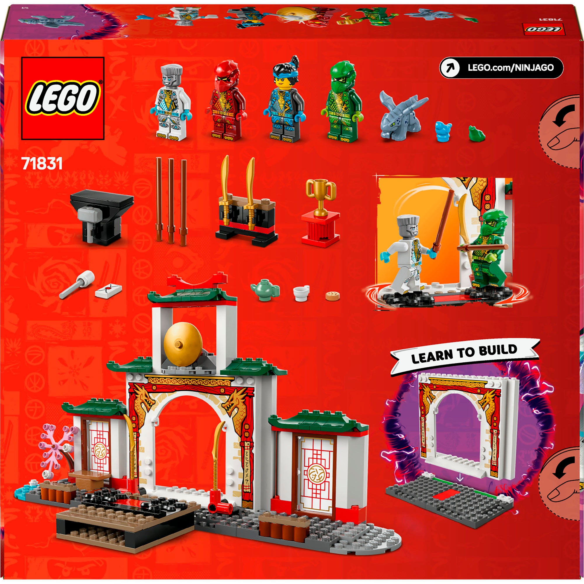 LEGO® Konstruktionsspielsteine »Spinjitzu-Tempel der Ninja (71831), LEGO Ninjago«, (158 St.), Made in Europe