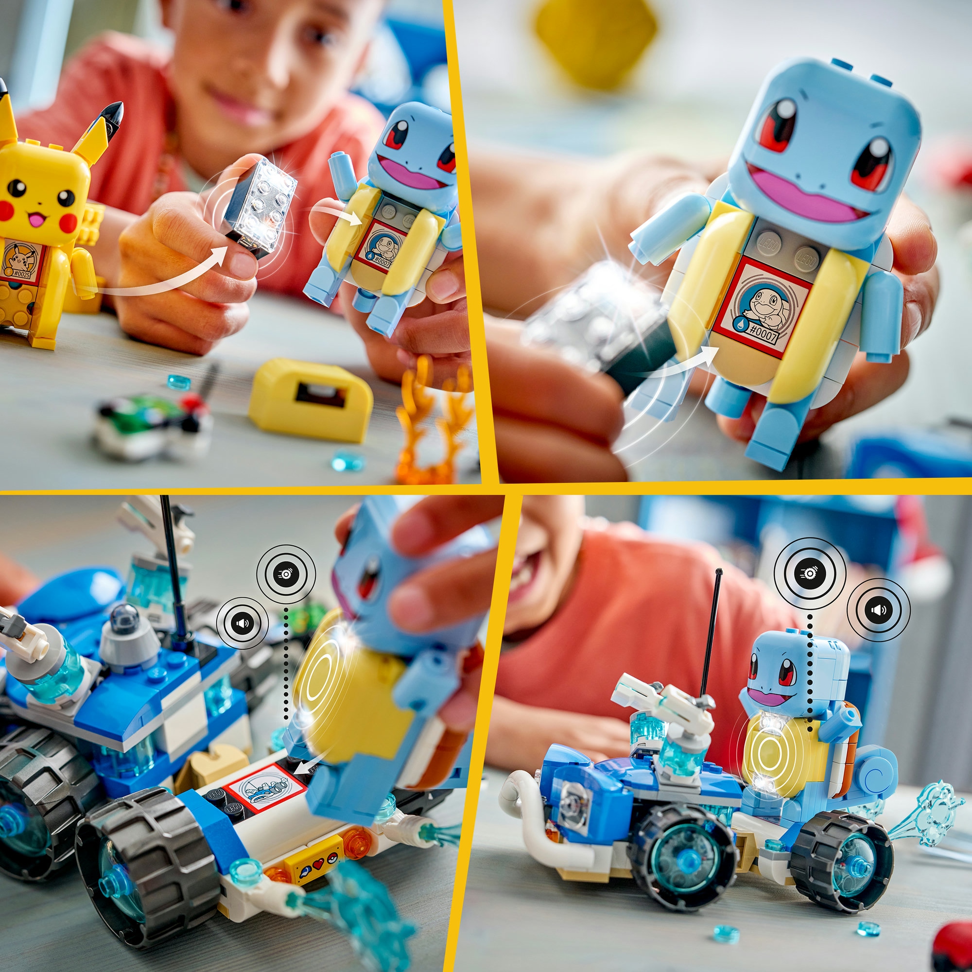 LEGO® Konstruktionsspielsteine »SMART Play™  Trainer-Buggyabenteuer mit Schiggy (72156), LEGO Pokémon« Mit SMART Brick kombatibel (nicht enthalten)
