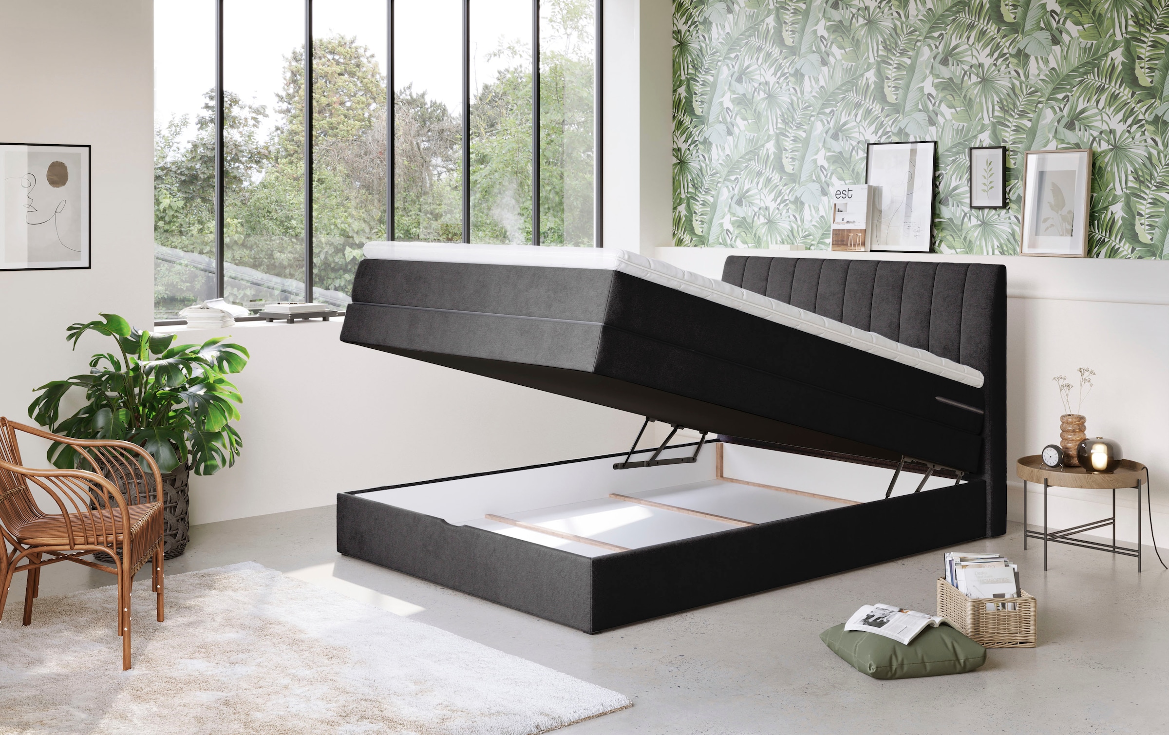 COTTA Boxspringbett »Shark inkl. Bettkasten und Topper« erhältlich in den Breiten 140x200cm, 160x200cm und 180x200cm