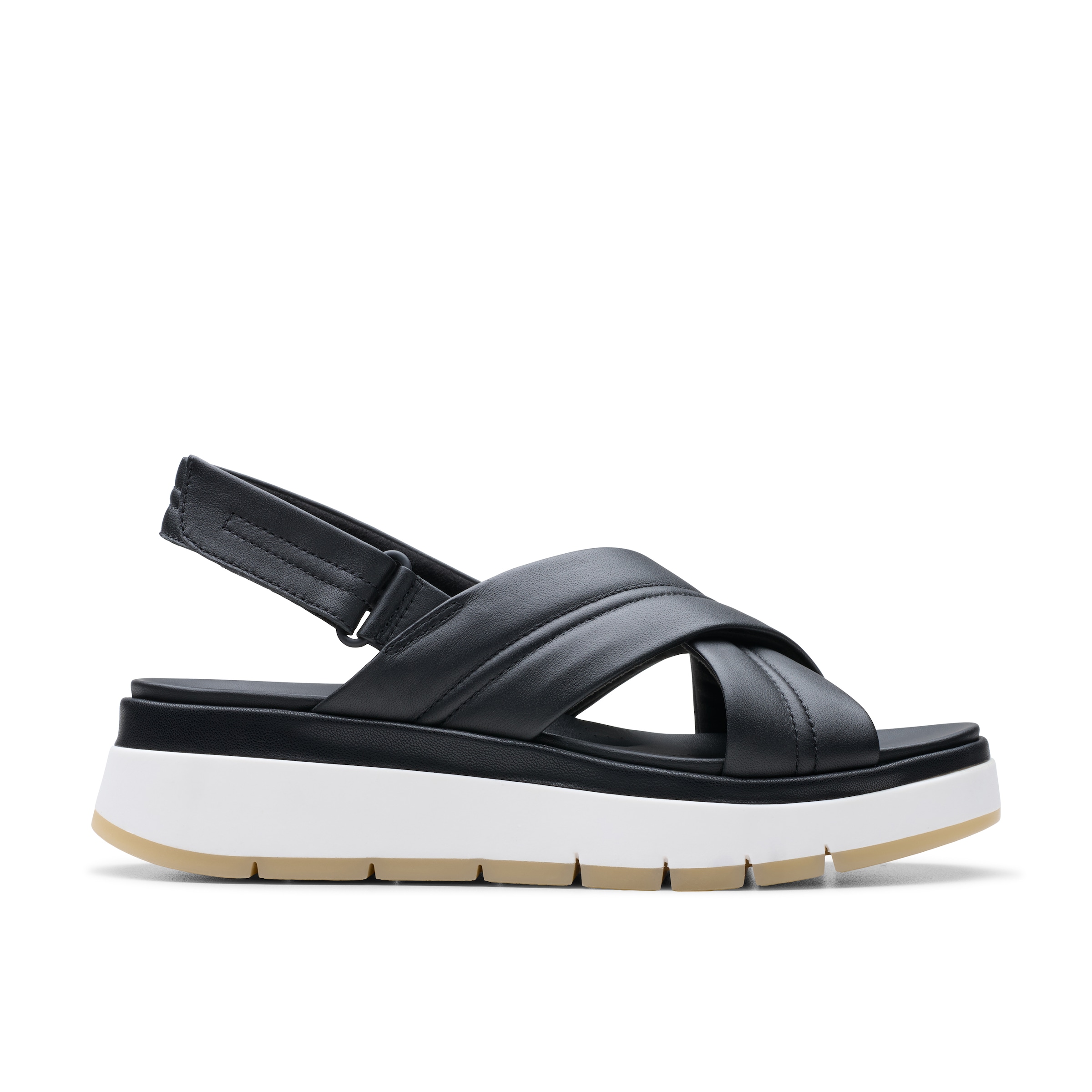 Clarks Sandale »Tuscan Cross«, Sandalette, Flats, Sommerschuh mit Plateausohle