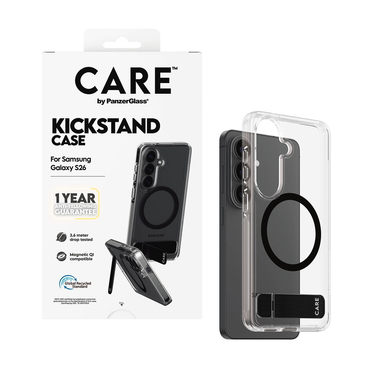 CARE by PanzerGlass Handyhülle »Urban Explorer Case mit Kickstand/Qi für Samsung Galaxy S26« Samsung Galaxy S26 Backcover, Schutzhülle, Handyschutzhülle, Case, Schutzcase, stoßfest