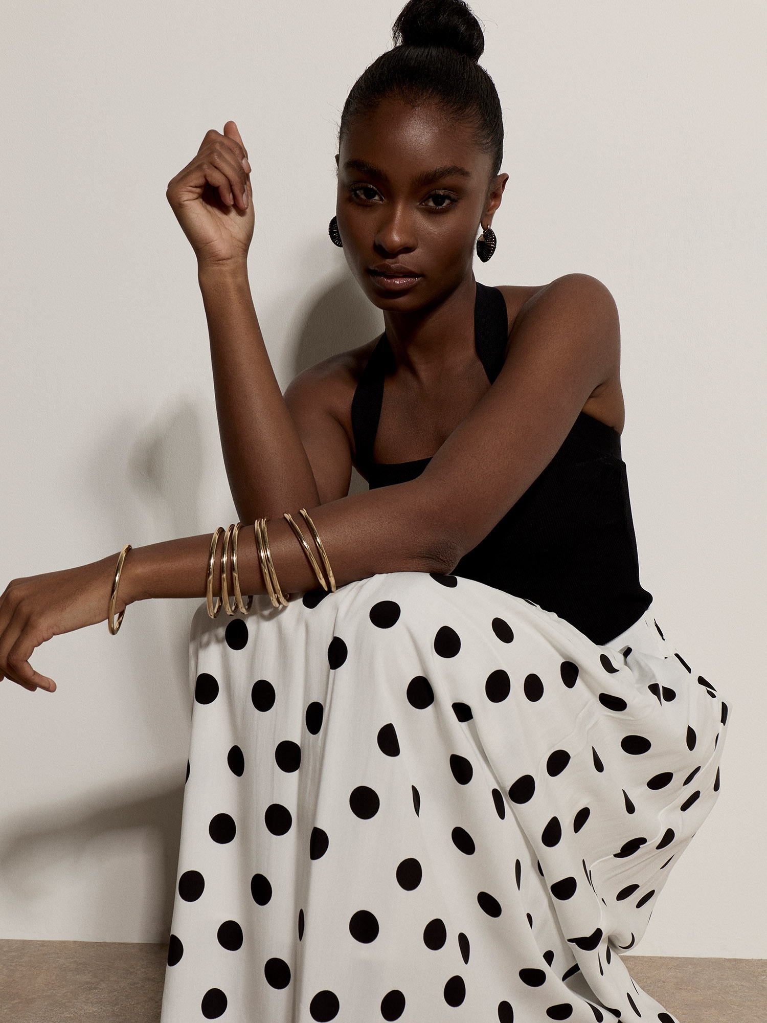 Apricot Midirock »Midi-Rock in A-Linie« mit Polka-Dots
