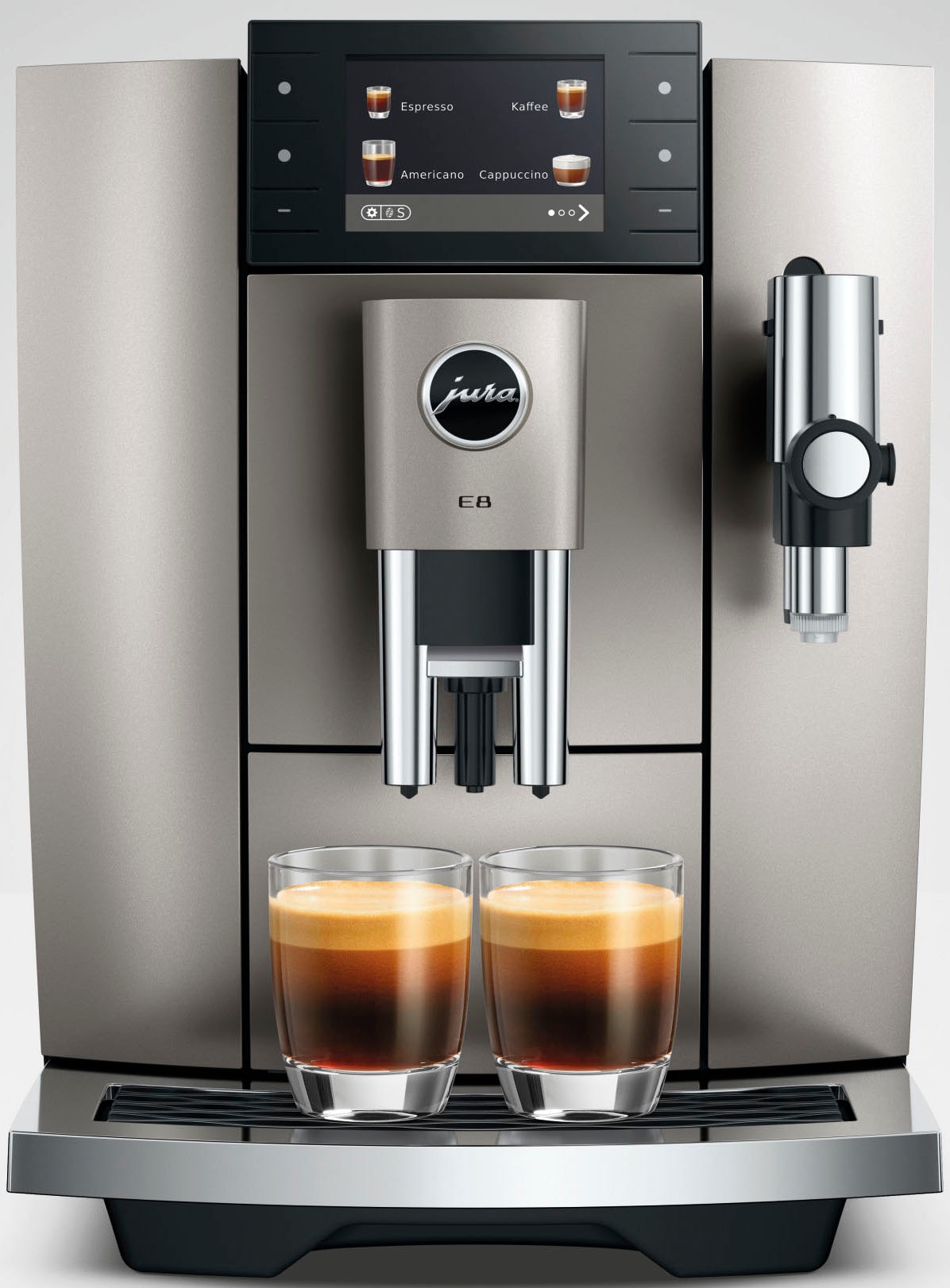 JURA Kaffeevollautomat »15712 E8 (ED), Midnight Silver« 27 Spezialitäten, WiFi, Hot & Light Brew, Sweet