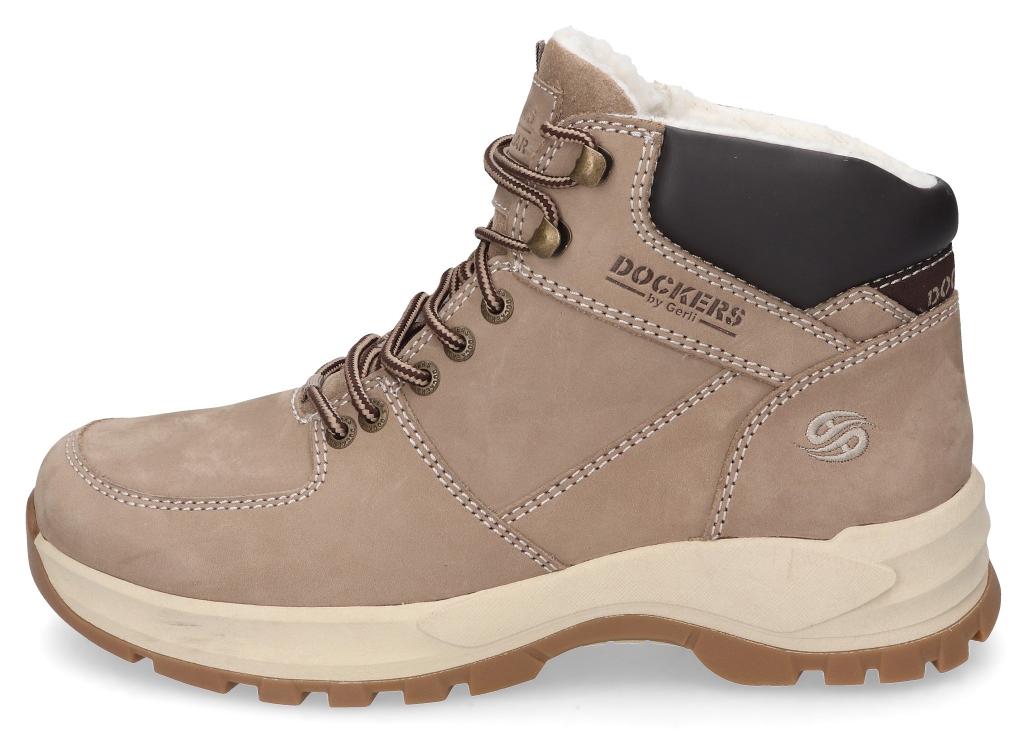 Dockers by Gerli Winterstiefel, High Top Sneaker, Schnürboots mit weich gepolstertem Schaftrand