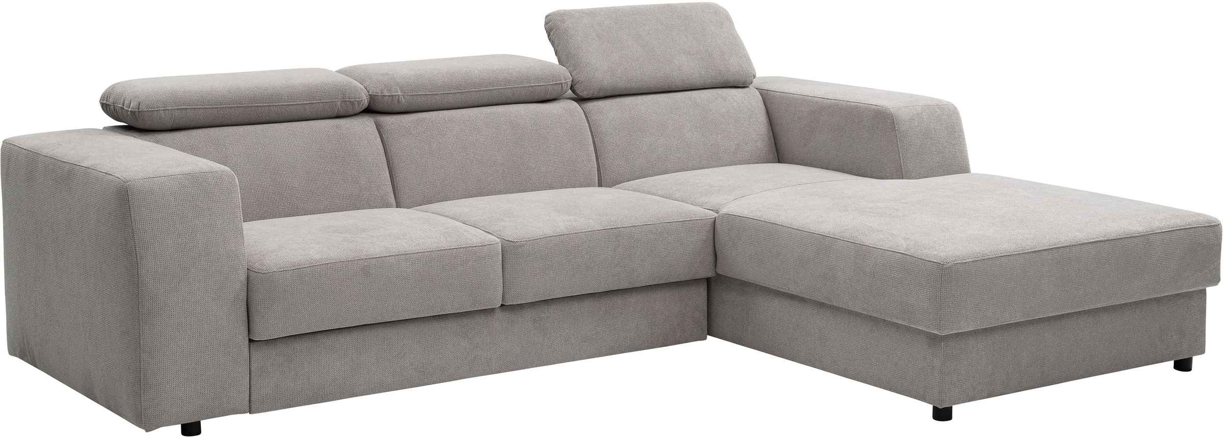 WERK2 Ecksofa »Cherry, modernes Sofa mit Komfortfunktionen, Breite 270cm, L-Form,«, bequem, mit verstellbaren Kopfteilen, Schlaffunktion und Bettkasten