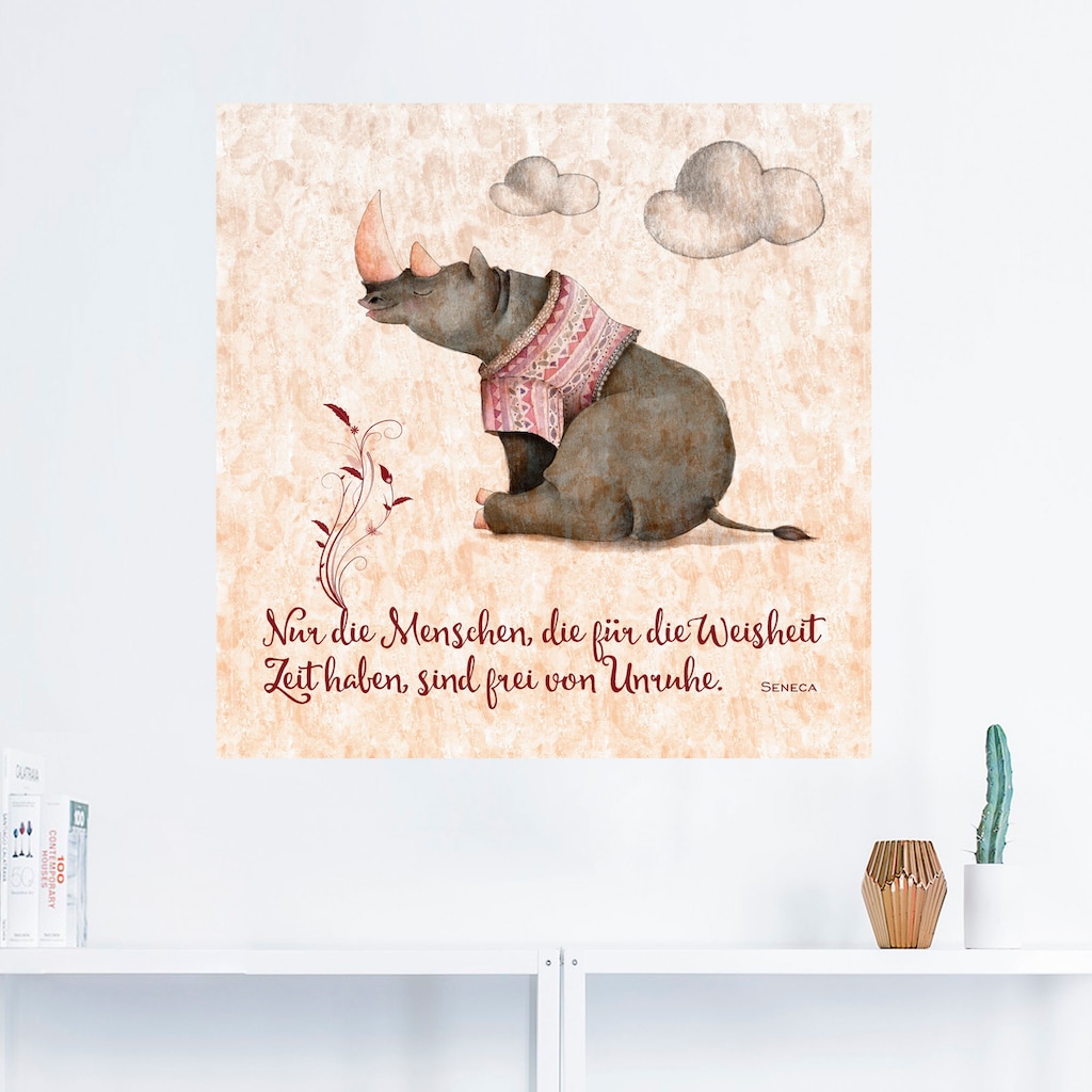 Artland Wandbild »Lebensweisheit Zeit«, Tiere, (1 St.)