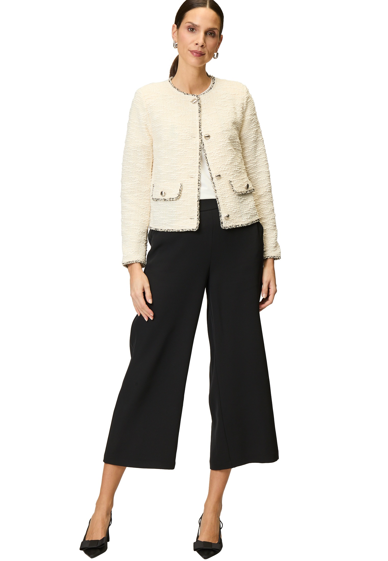Zero Jackenblazer »Blazer Bouclè mit Knöpfen«