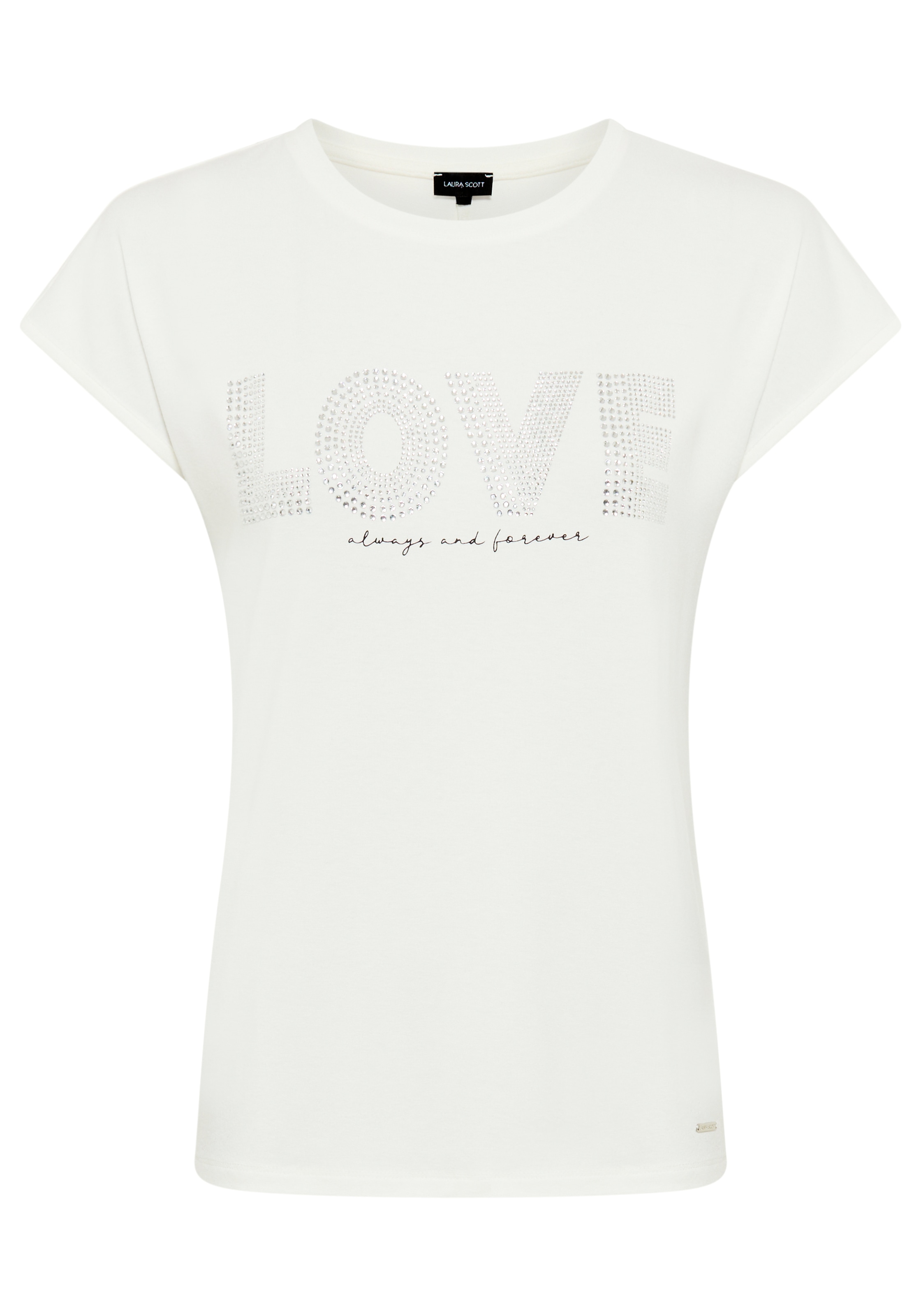Laura Scott T-Shirt mit Glitzersteinen, lockere Passform