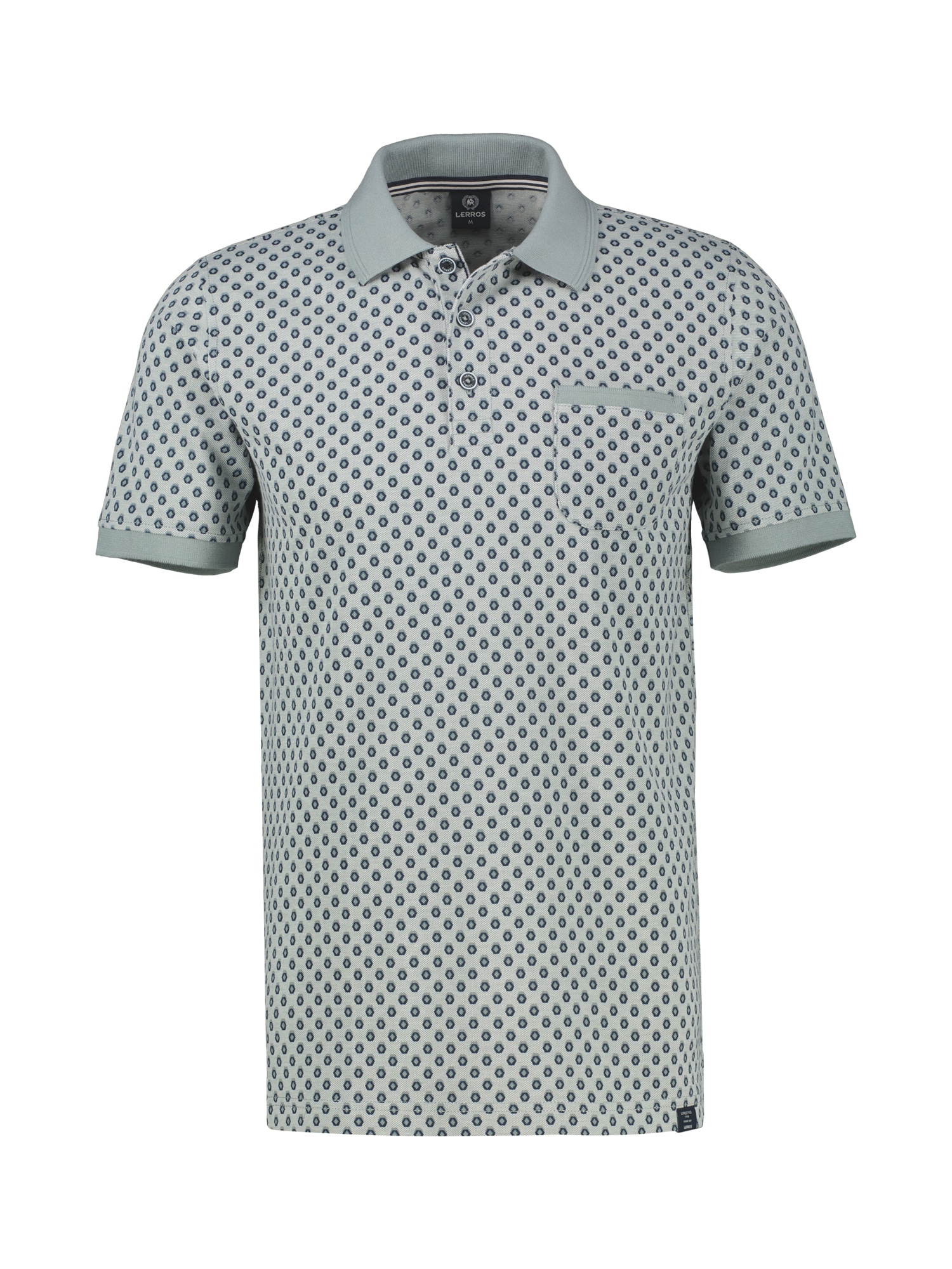 LERROS Poloshirt »Poloshirt in 2-Tone-Optik und All-over-Print«