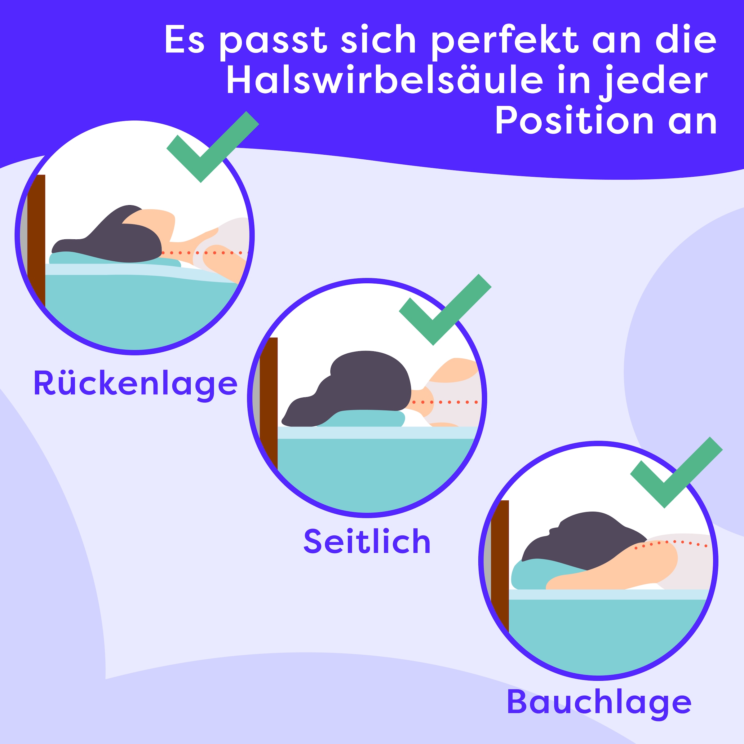 Wolkenfeld Babykissen »Eron Kinderkissen« Weiches und Atmungsaktives Kinderkopfkissen - Natürliches Memory Foam