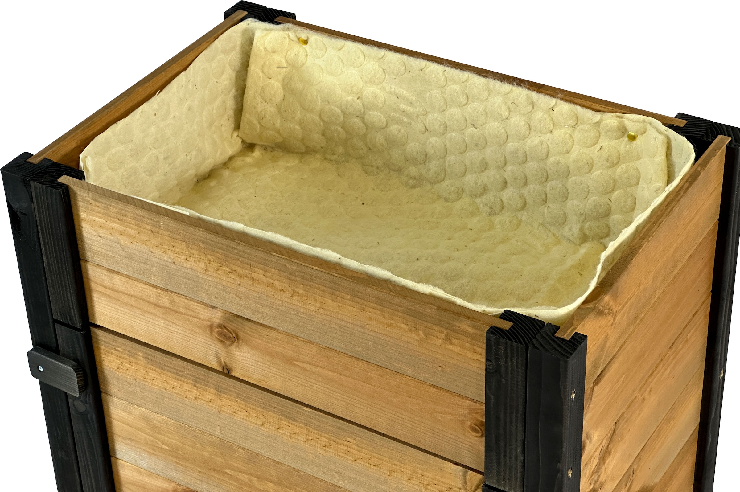 dobar green label Hochbeet »rollbar, mit Staufach, inkl. Schafswolle, Gr. L« Maße: ca. 60 x 40 x 80 cm bei einem Gewicht von ca. 15,40 kg