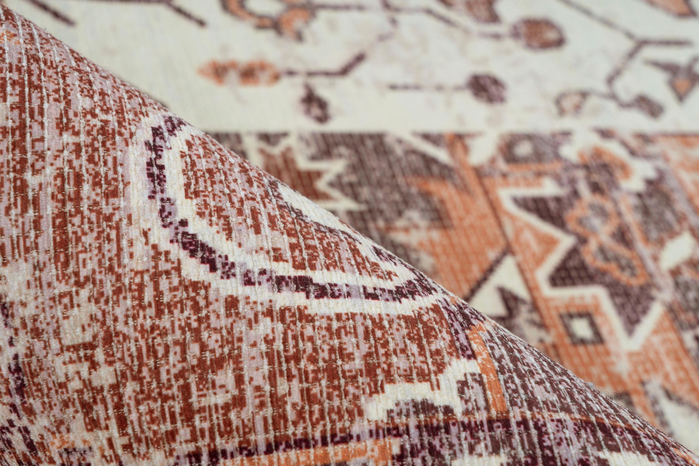 my home Teppich »Arnau«, rechteckig, 10 mm Höhe, Vintage Design, Teppich im Used-Look, orientalisch, Flachgewebe