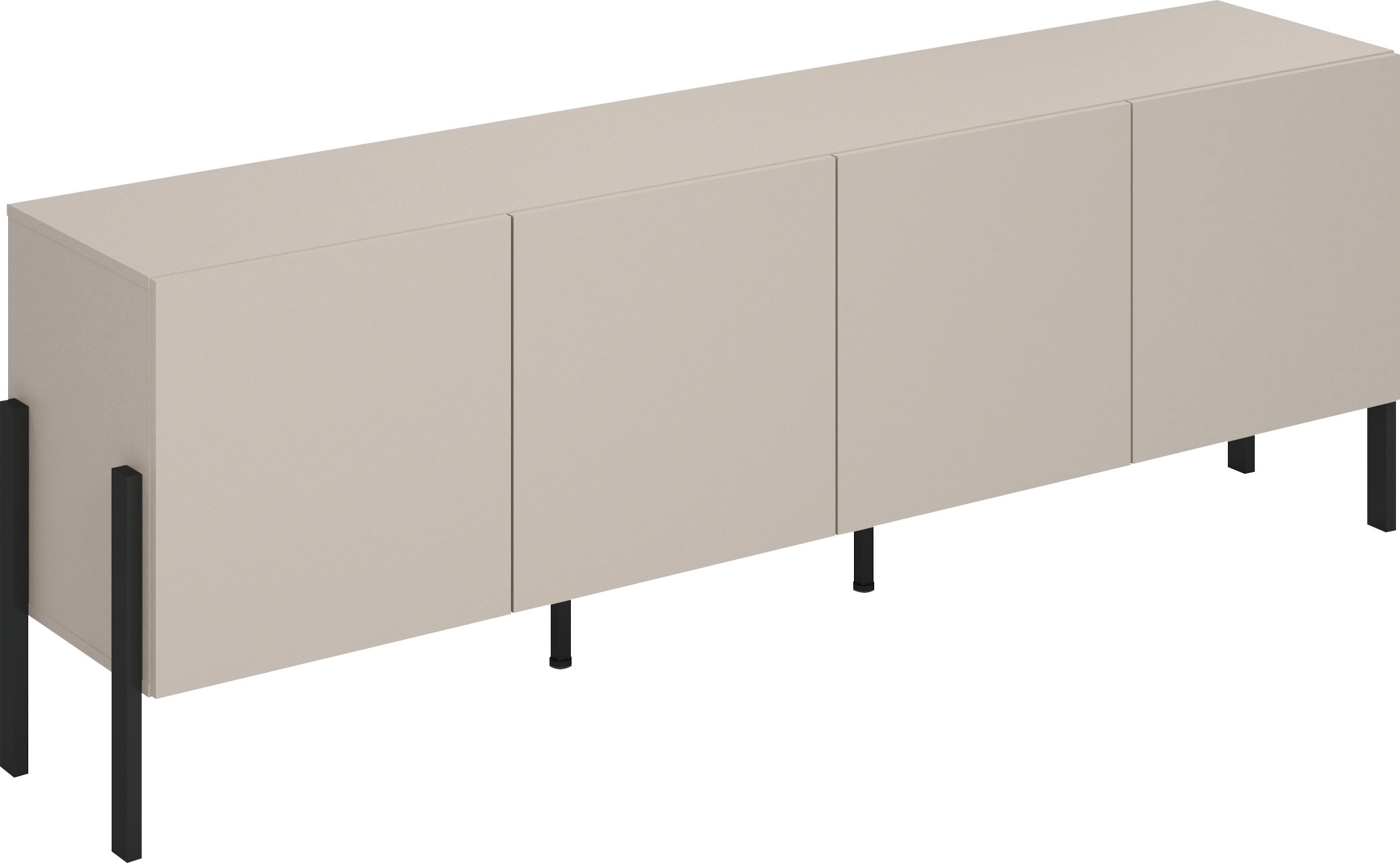 INOSIGN Kommode »Jukon,Breite 200 cm, moderne grifflose Kommode,4 Türen«, Sideboard, Anrichte viel Stauraum, push-to-open-Funktion