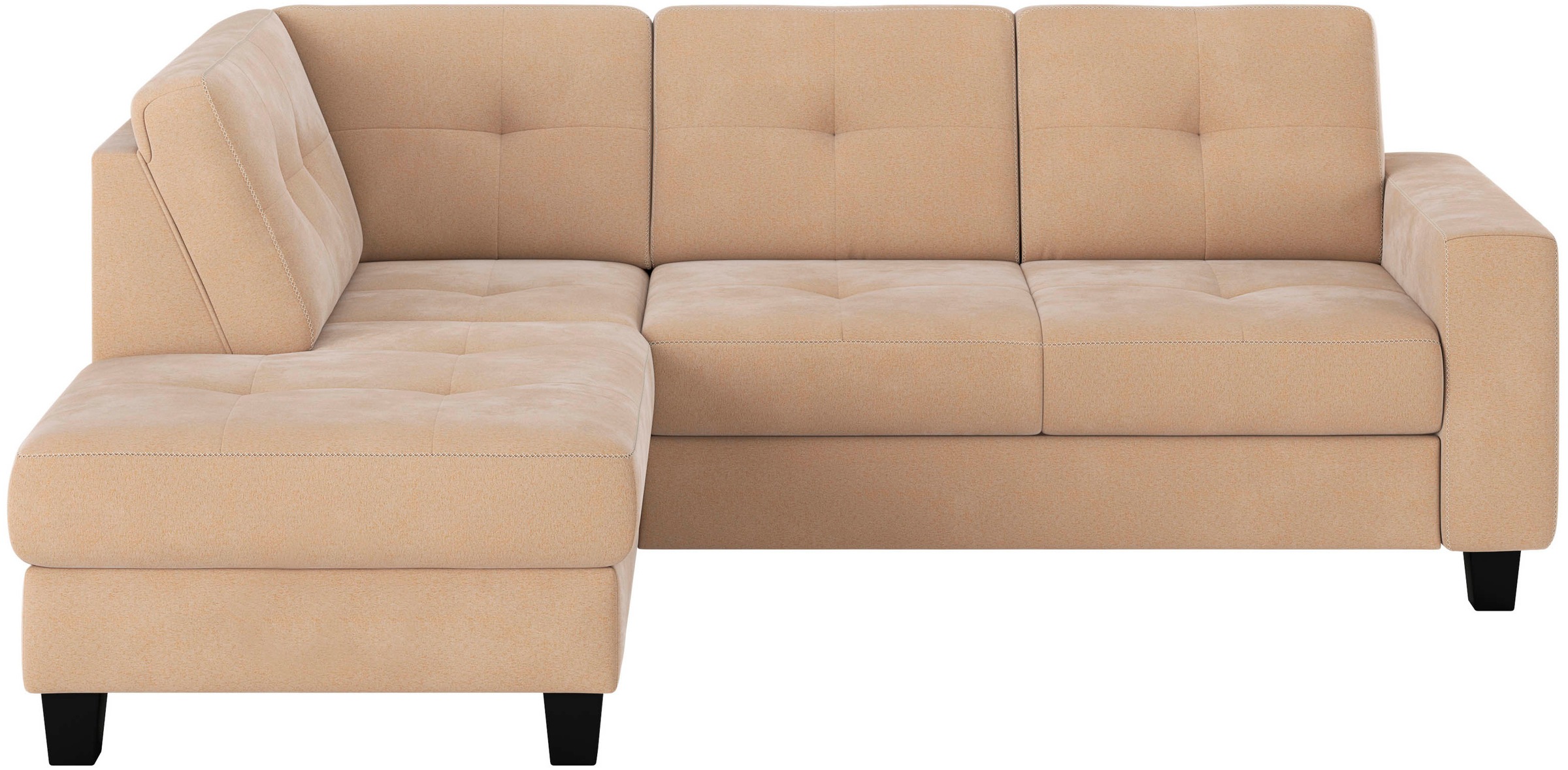 Places of Style Ecksofa »Varese«, Kreuznaht in beige